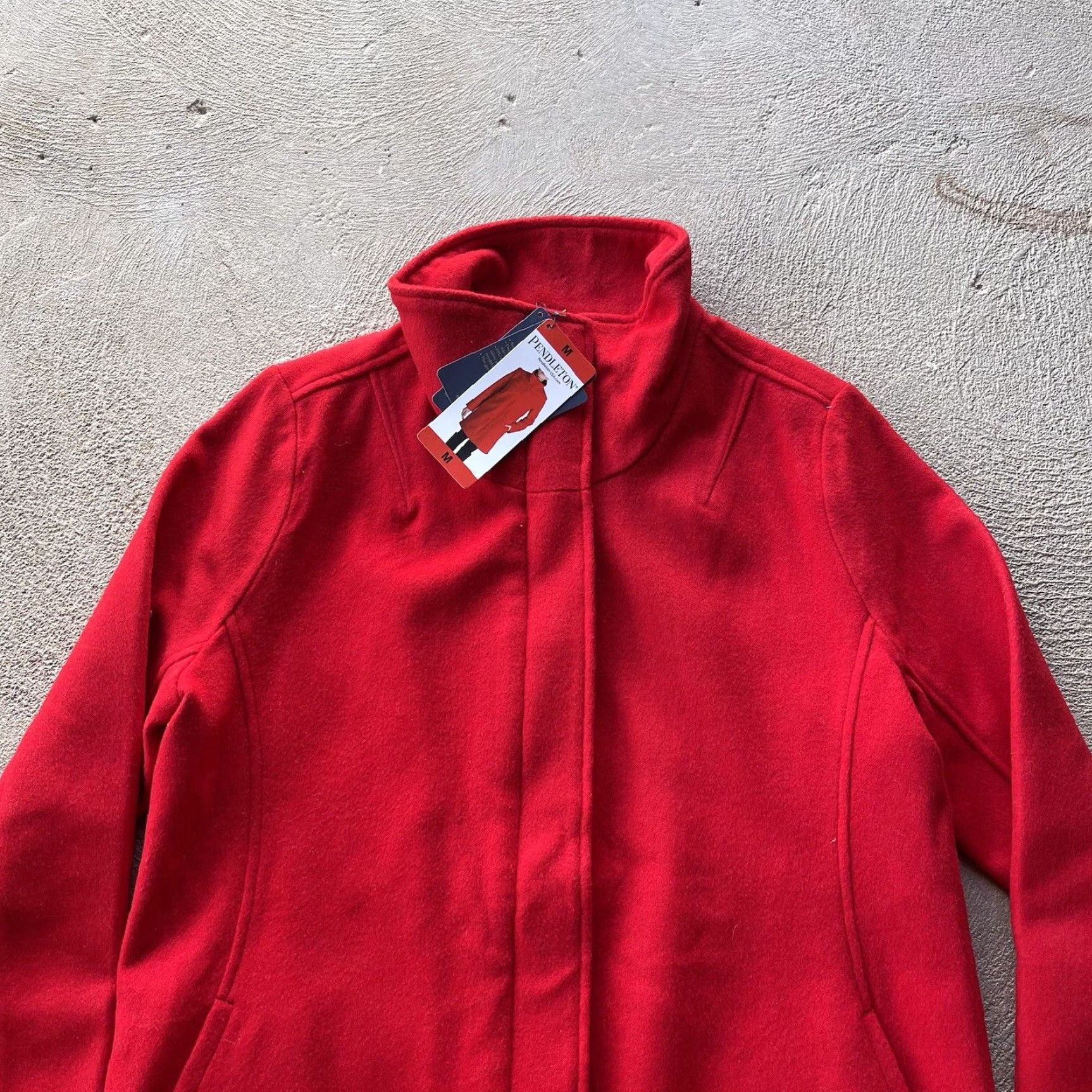 Pendleton Pendleton Jacket Womens Medium Red Cascade Wool Long Coat Zip Lined Pockets Casual Travel Workwear Capes & Coats Mens Women? Size M / US 6-8 / IT 42-44 - 2 Thumbnail