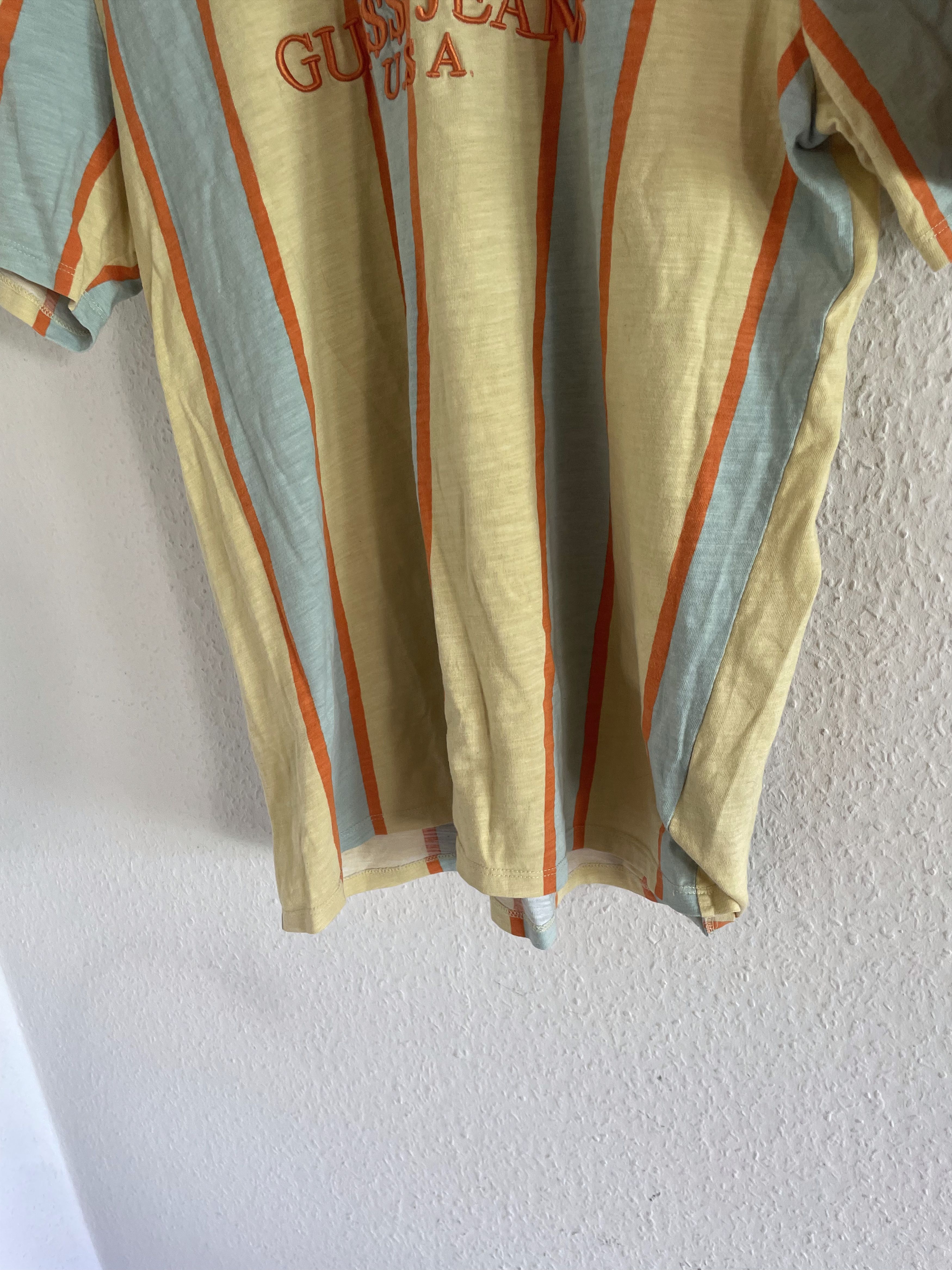 A$AP Rocky × Guess Vertical Striped Logo Tee Size US L / EU 52-54 / 3 - 4 Thumbnail