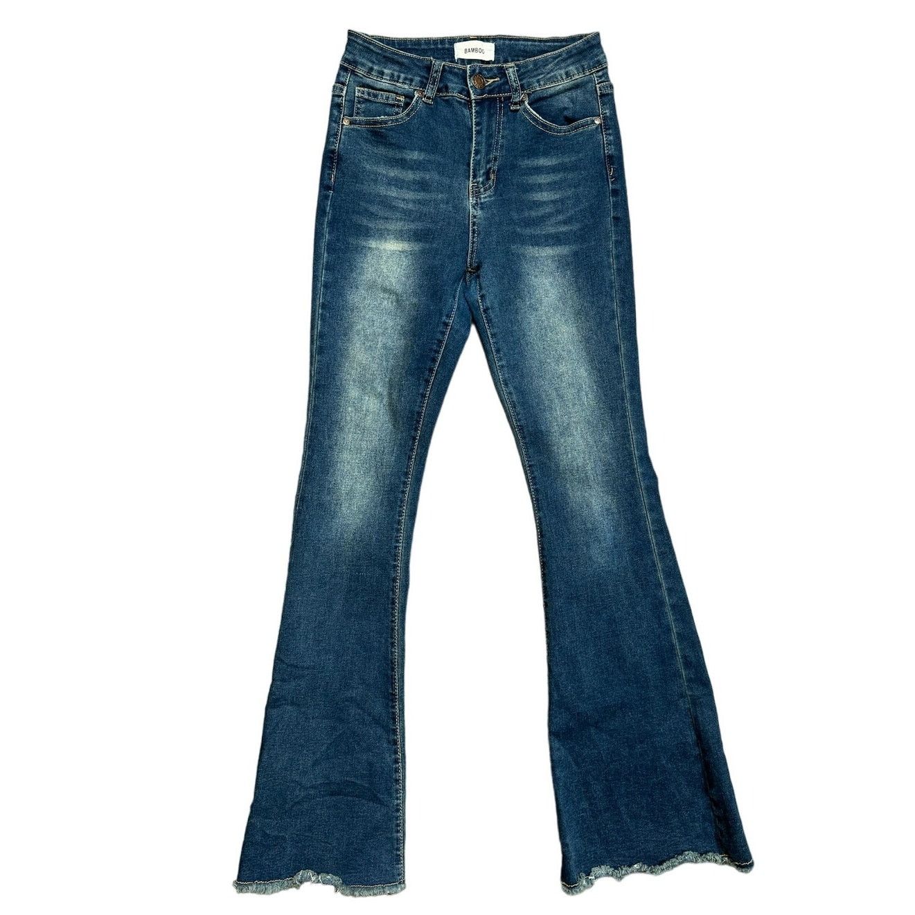 Other Women's Bamboo Faded Flare Blue Jeans Size 5 Size 29" - 1 Thumbnail