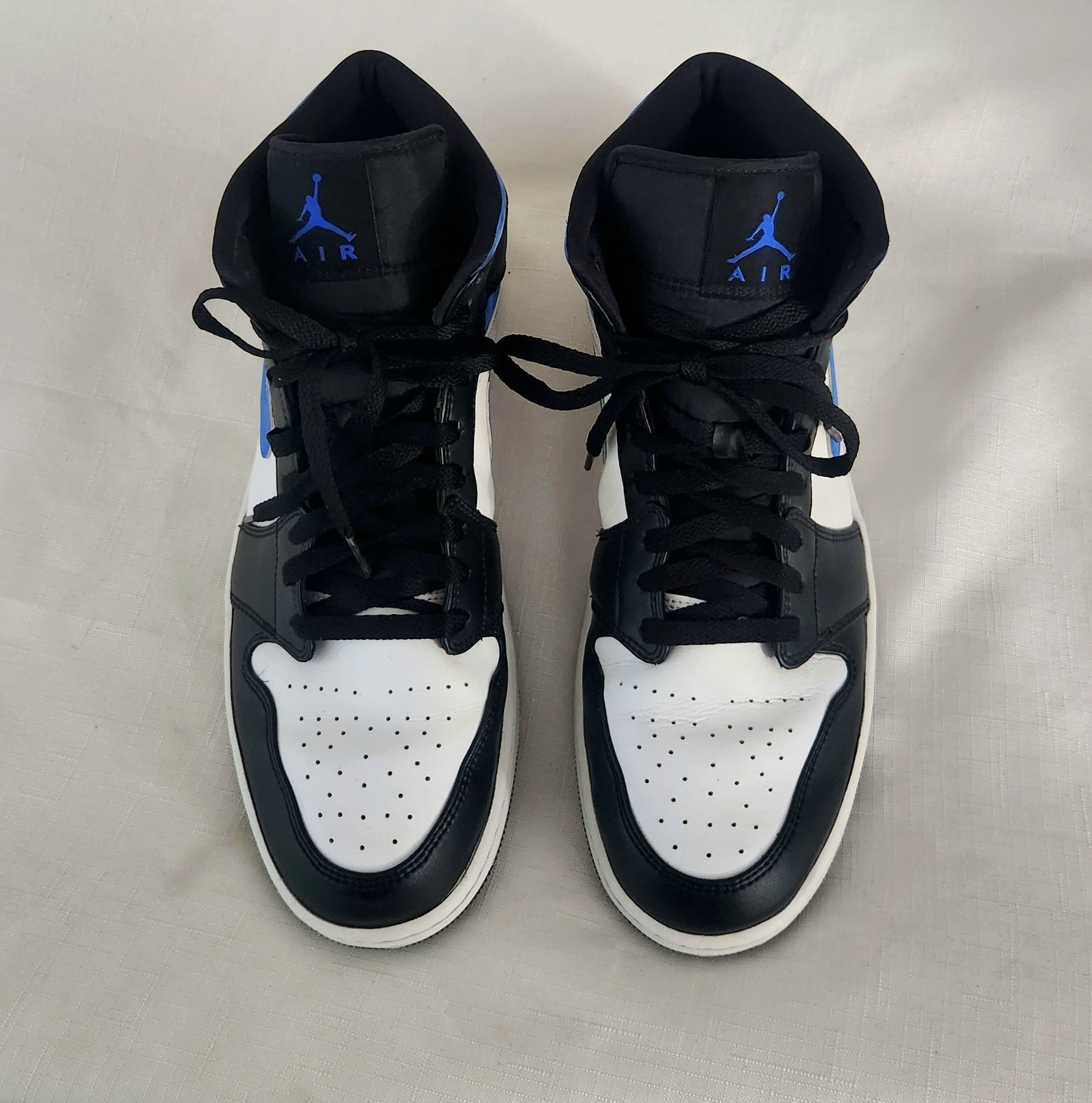 Jordan Brand × Nike Nike Air Jordan Retro 1 Mid Black Racer Blue 13 554724-140 Size US 13 / EU 46 - 5 Thumbnail