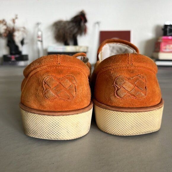 Bottega Veneta Bottega Veneta Orange Intrecciato Suede Dodger Skateboard Sl Size US 7 / EU 40 - 3 Thumbnail