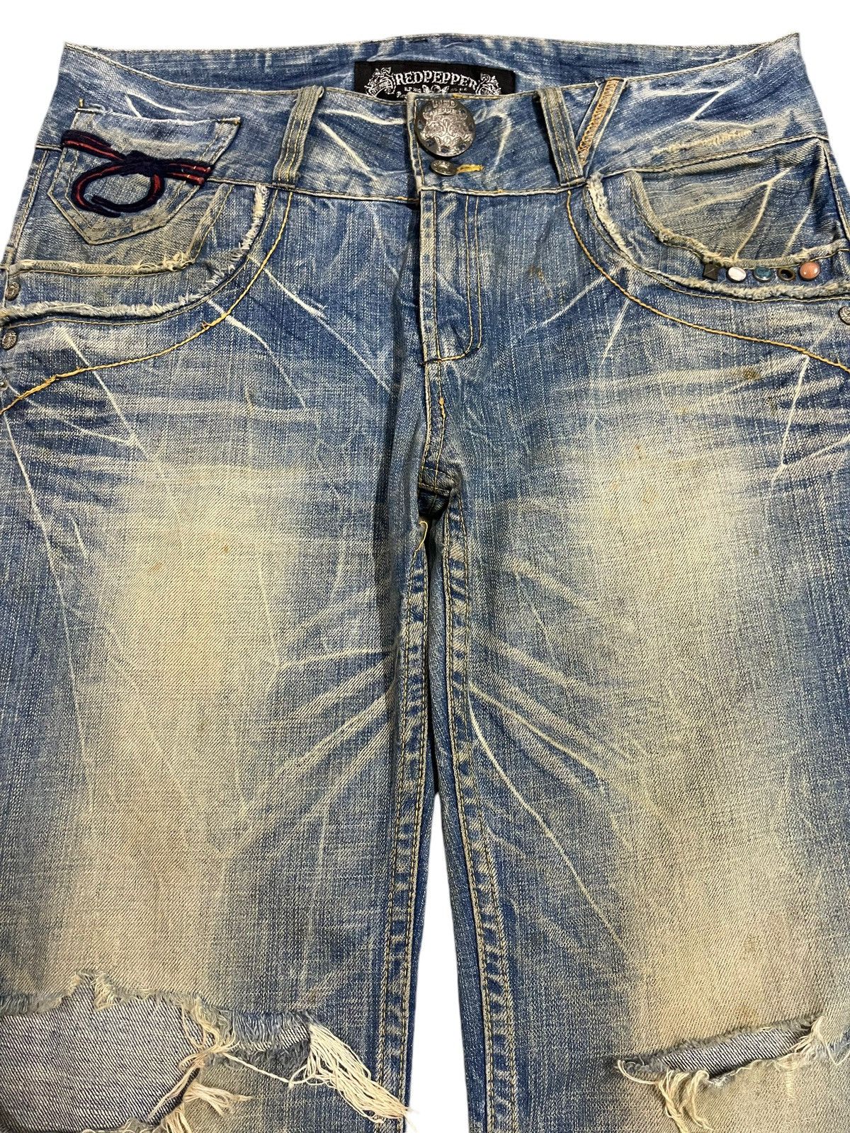 14th Addiction Vintage Japanese Brand Mud Wash Distressed Style Loose Jeans Size US 38 / EU 54 - 3 Thumbnail