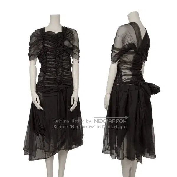 Comme des Garcons Comme Des Garcons Black vintage chiffon 3D design sense dr Size S / US 4 / IT 40 - 1 Thumbnail