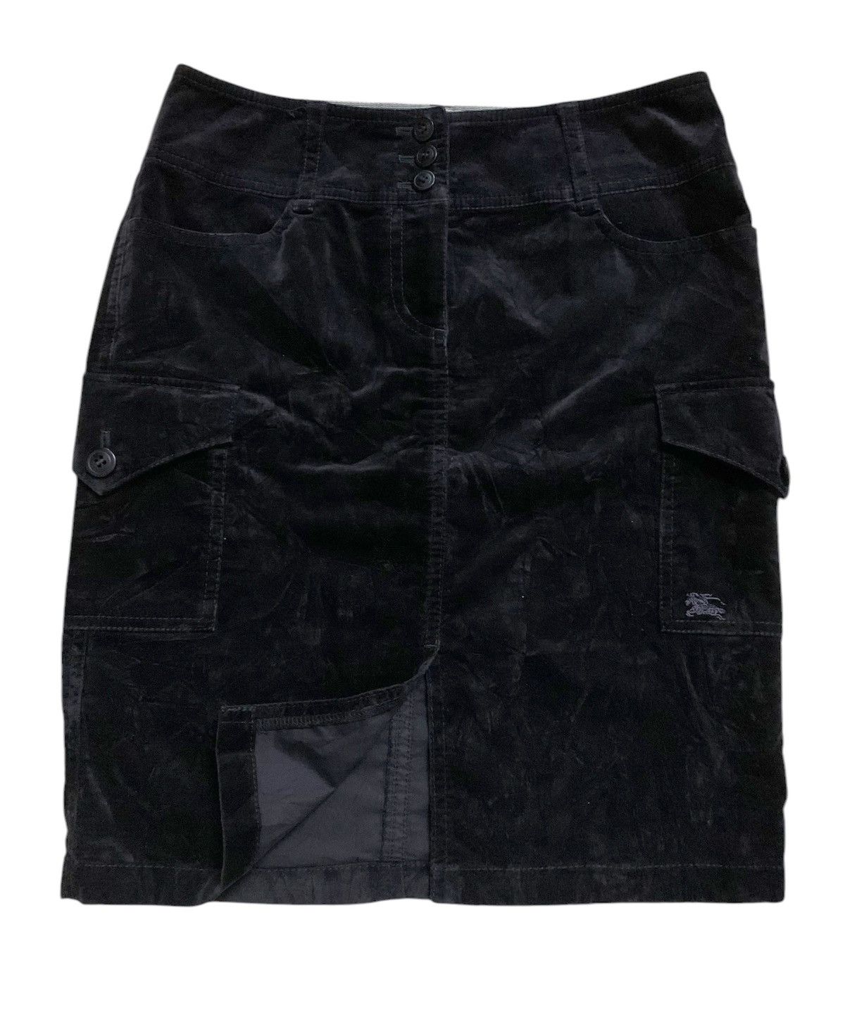 Burberry Burberry Blue Lebel Velvet Cargo Skirt Size 27" / US 4 / IT 40 - 5 Thumbnail
