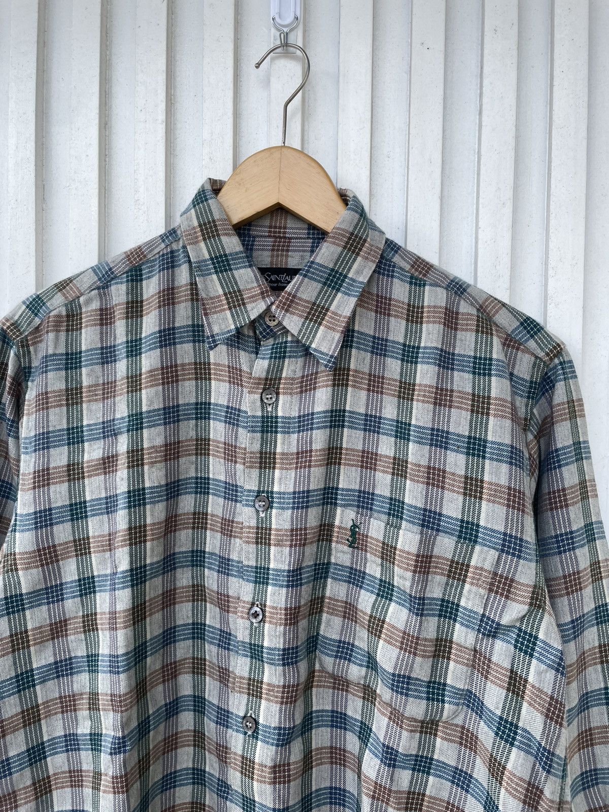 Yves Saint Laurent Yves Saint Laurent Flannel Shirt Size US M / EU 48-50 / 2 - 2 Thumbnail
