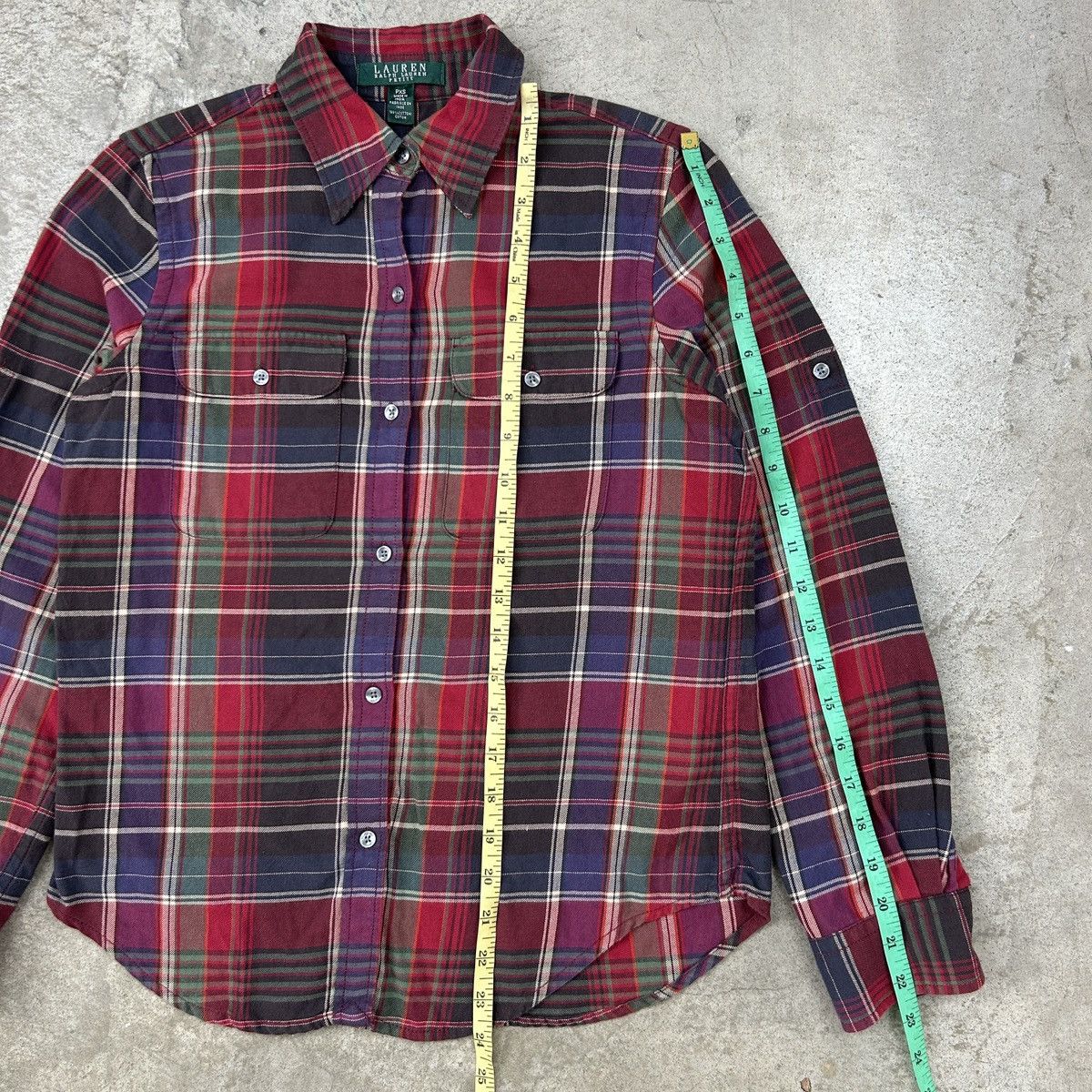 Lauren Ralph Lauren × Polo Ralph Lauren × Ralph Lauren Lauren Ralph Lauren Petite Flannel Shirt Size S / US 4 / IT 40 - 11 Thumbnail