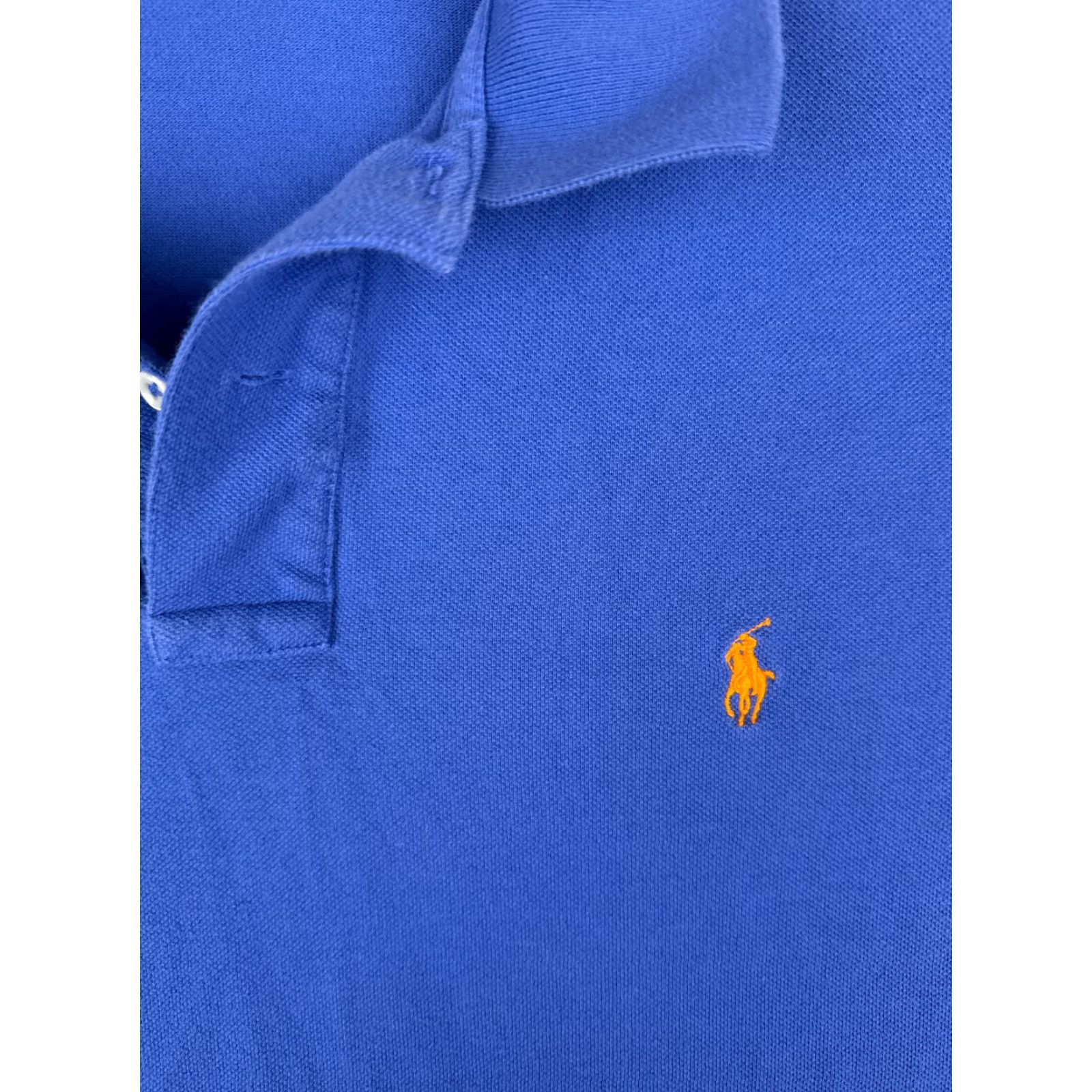 Ralph Lauren VINTAGE Ralph Lauren Polo Shirt Men 2XL Blue Short Sleeve 100% Cotton Knit Button Embroidered Logo Golf 80s Mens Size US XXL / EU 58 / 5 - 6 Thumbnail