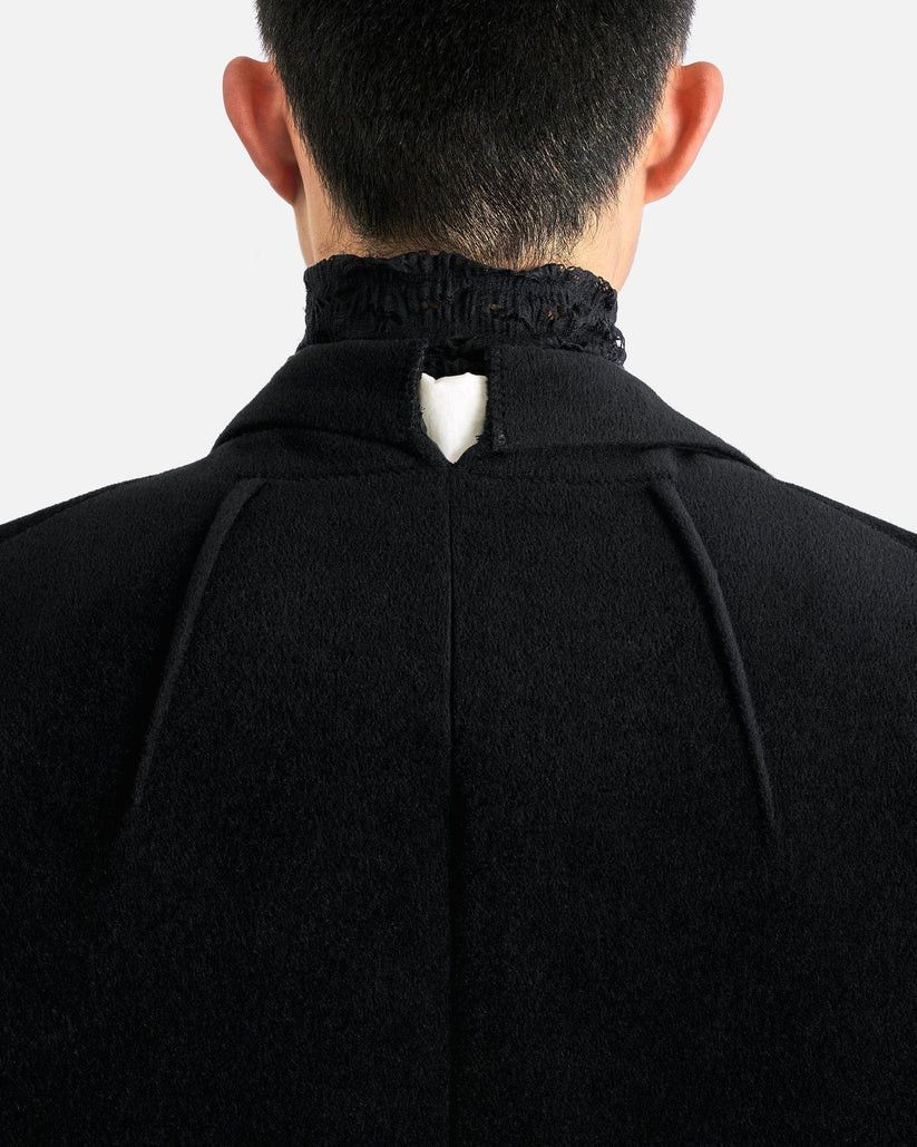 Junya Watanabe o1s1v1r1oon0925 Angora Shoulder Robed Jacket in Black Size US M / EU 48-50 / 2 - 6 Thumbnail