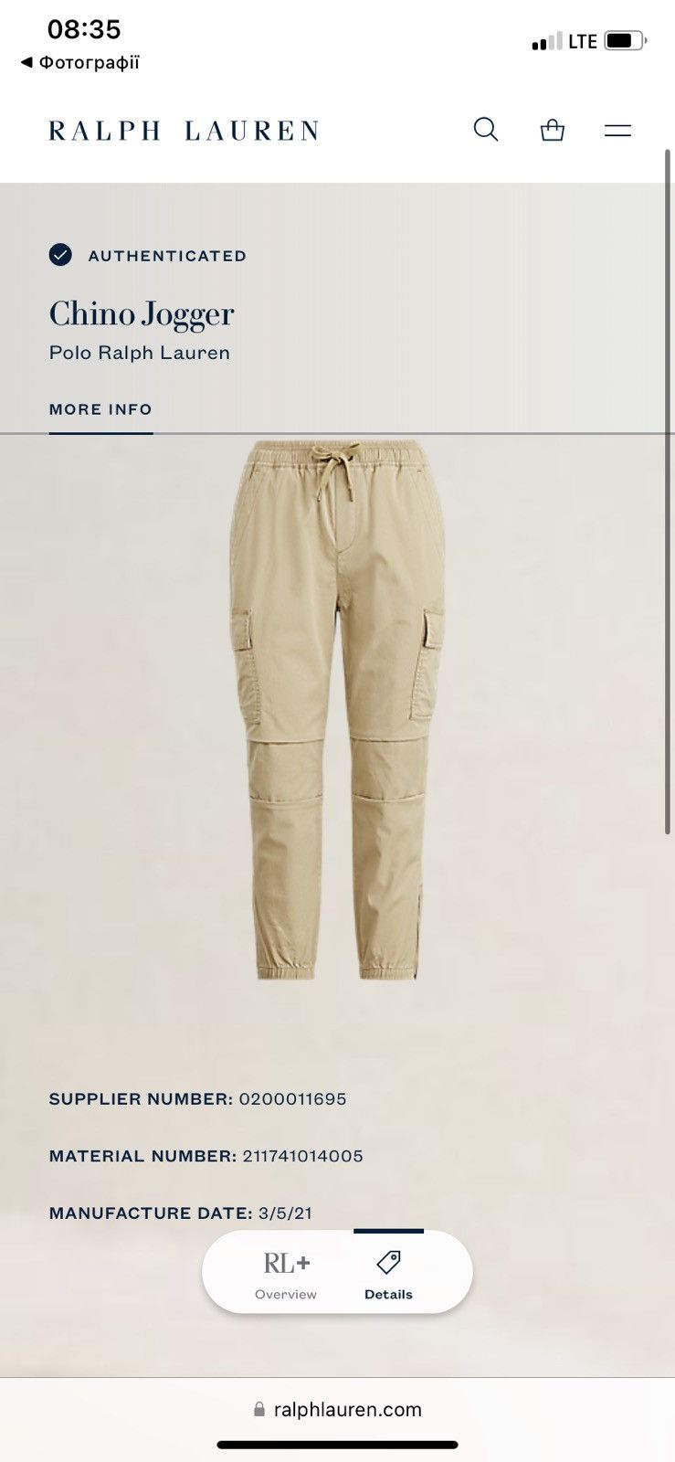 Polo Ralph Lauren 🔥 Polo Ralph Lauren Chino Jogger Pants Cargo Y2K Vintage Size US 34 / EU 50 - 2 Thumbnail