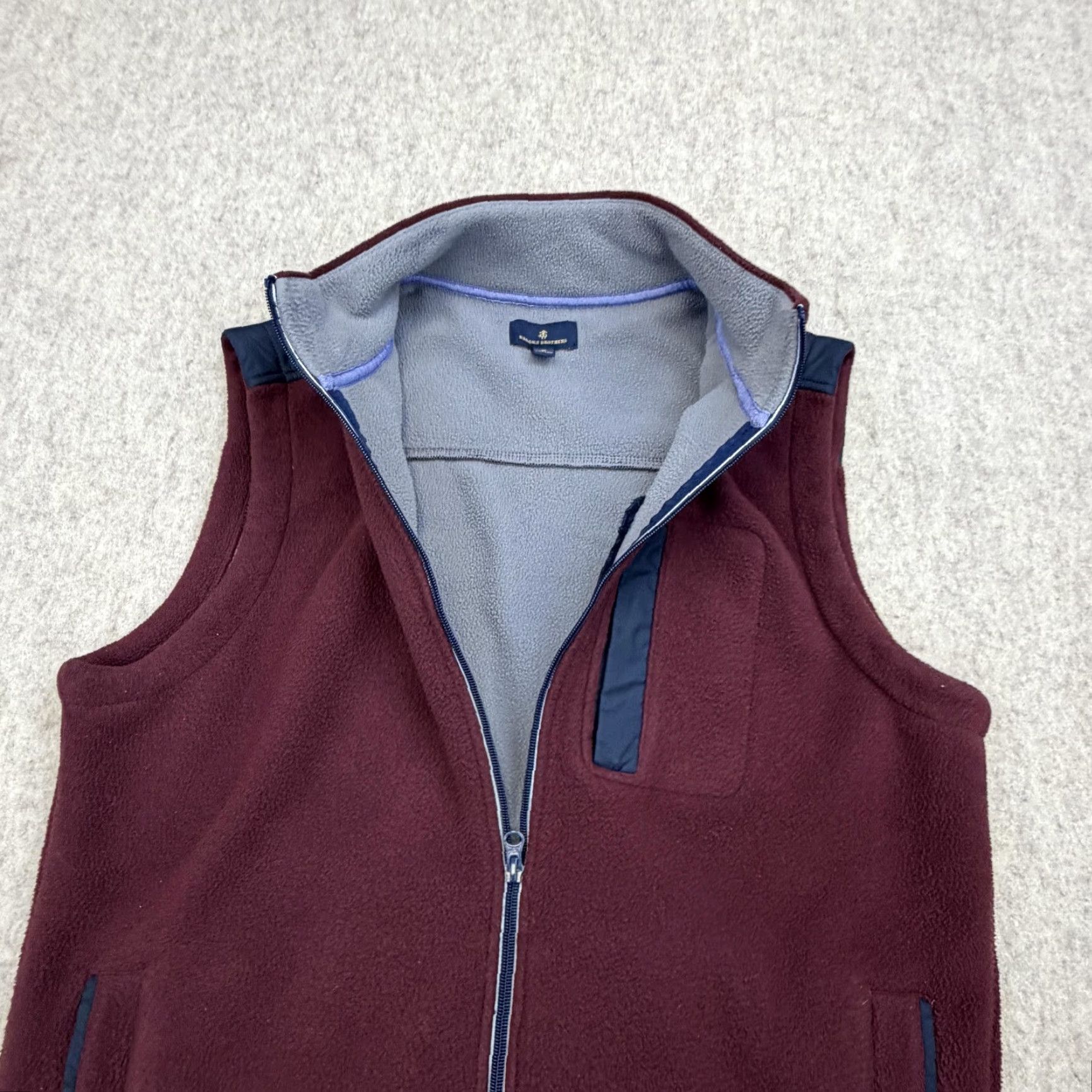 Brooks Brothers Brooks Brothers Vest Mens Medium Red Fleece Full Zip Lined Outdoor Warm Size US M / EU 48-50 / 2 - 5 Thumbnail