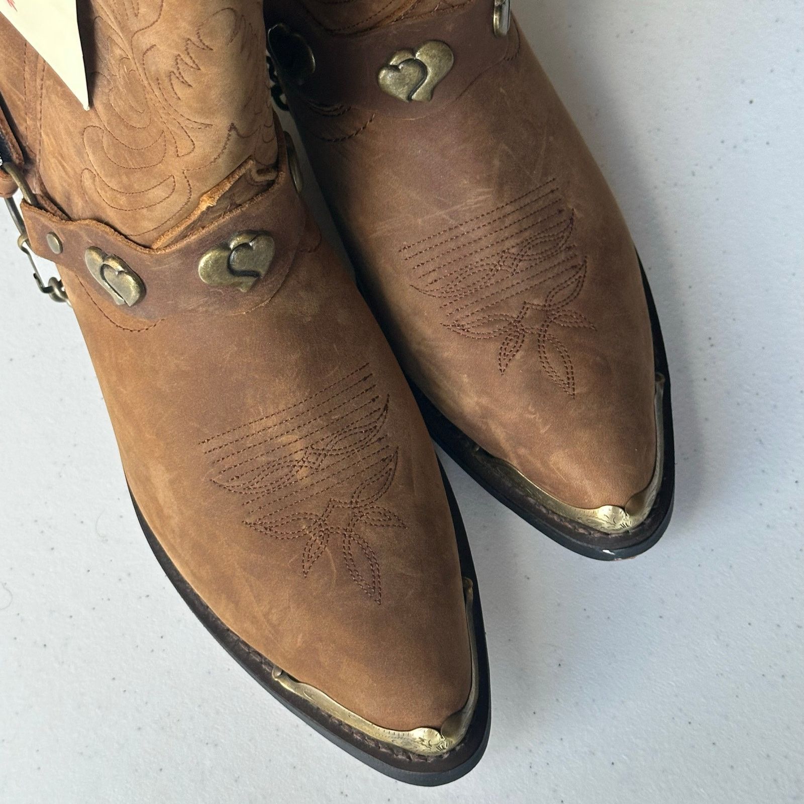 Other NWT Masterson Women's J Toe Western Cowboy Boot With Chain Size US 10 / IT 40 - 4 Thumbnail
