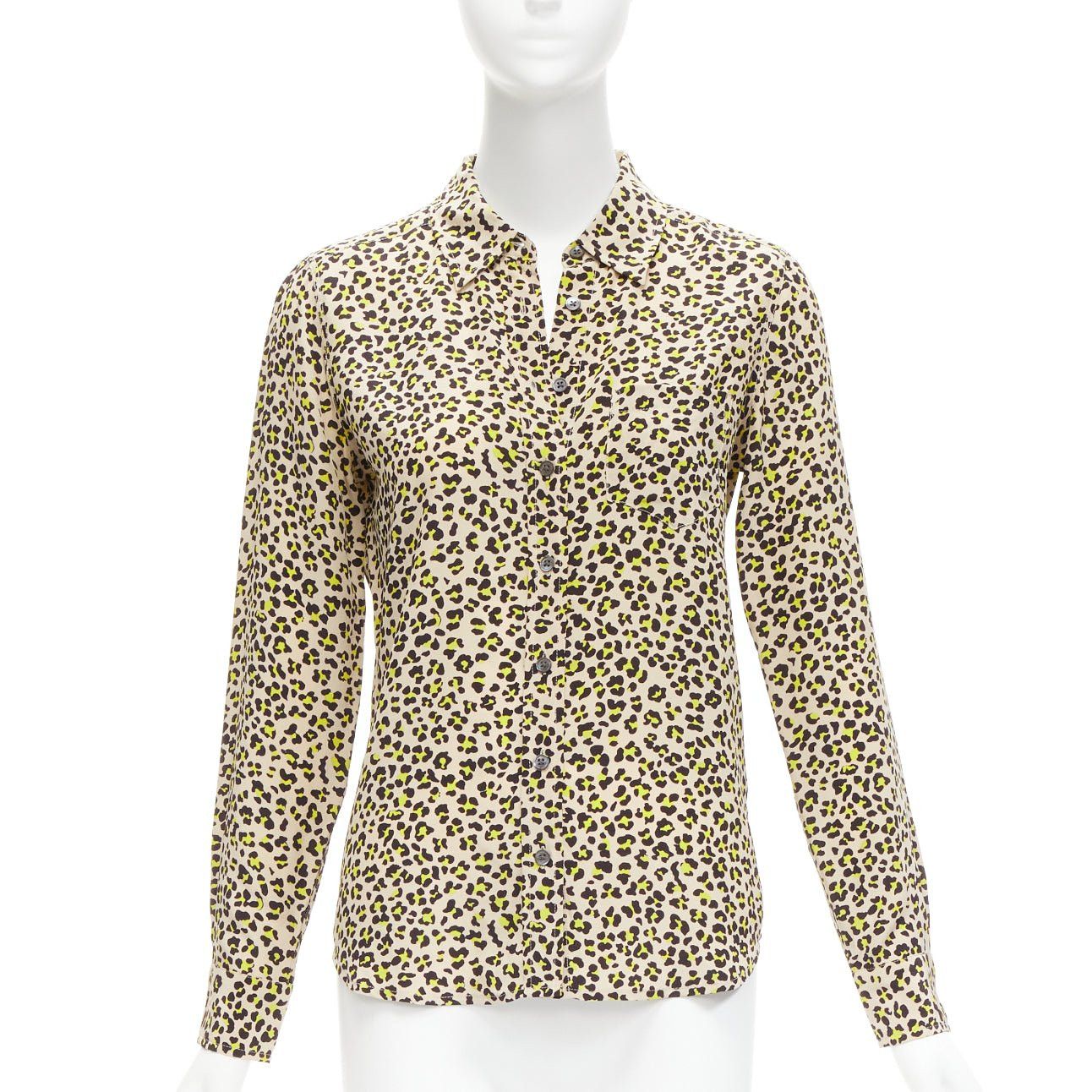 Equipment EQUIPMENT 100% silk brown black leopard print long sleeve shirt XS Size XS / US 0-2 / IT 36-38 - 1 Thumbnail