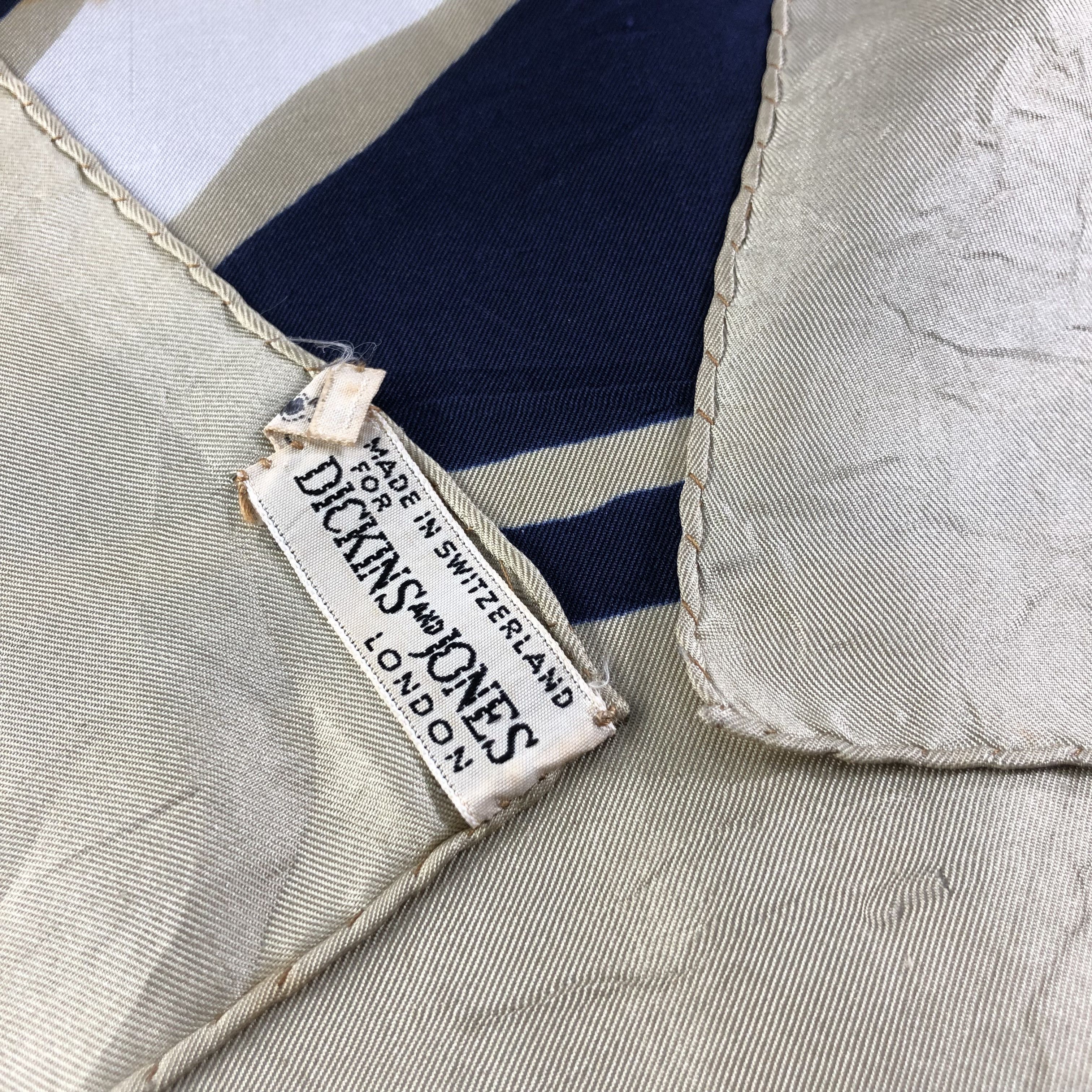 Vintage Vintage Dickins & Jones Abstract Hand Rolled Silk Scarf M421 Size ONE SIZE - 3 Thumbnail