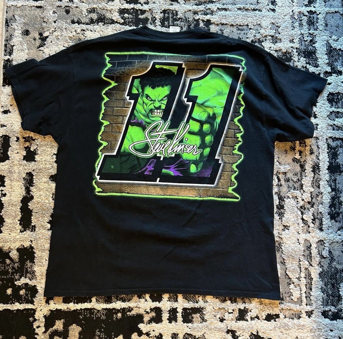 Other Vintage Steve Kinser Hulk T Shirt Size US XL / EU 56 / 4 - 2 Thumbnail