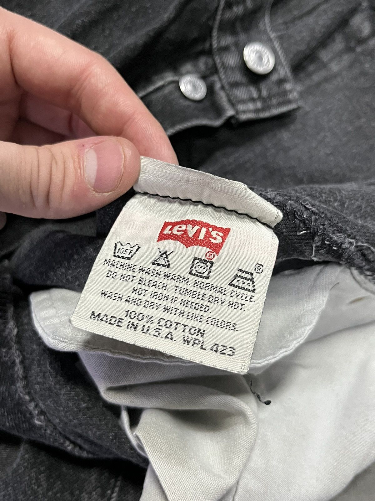Levi's × Vintage Vintage Black Faded Denim Jeans Levi’s 501 Size US 32 / EU 48 - 10 Thumbnail