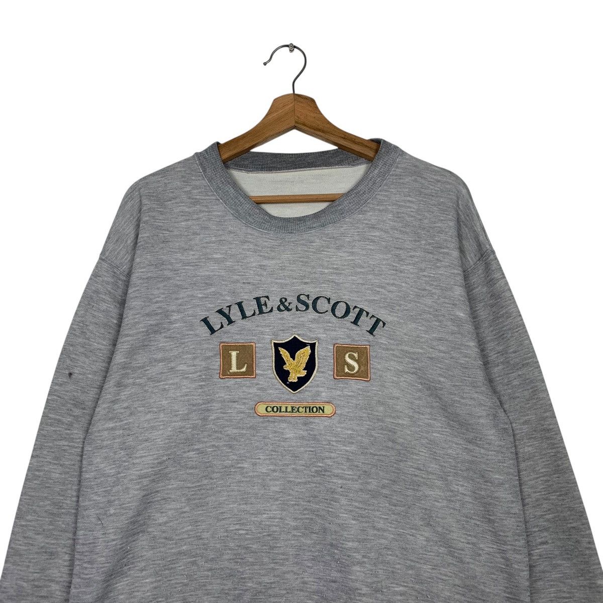 Japanese Brand Lyle & Scott Big logo Crewneck Sweatshirt Size US M / EU 48-50 / 2 - 2 Thumbnail