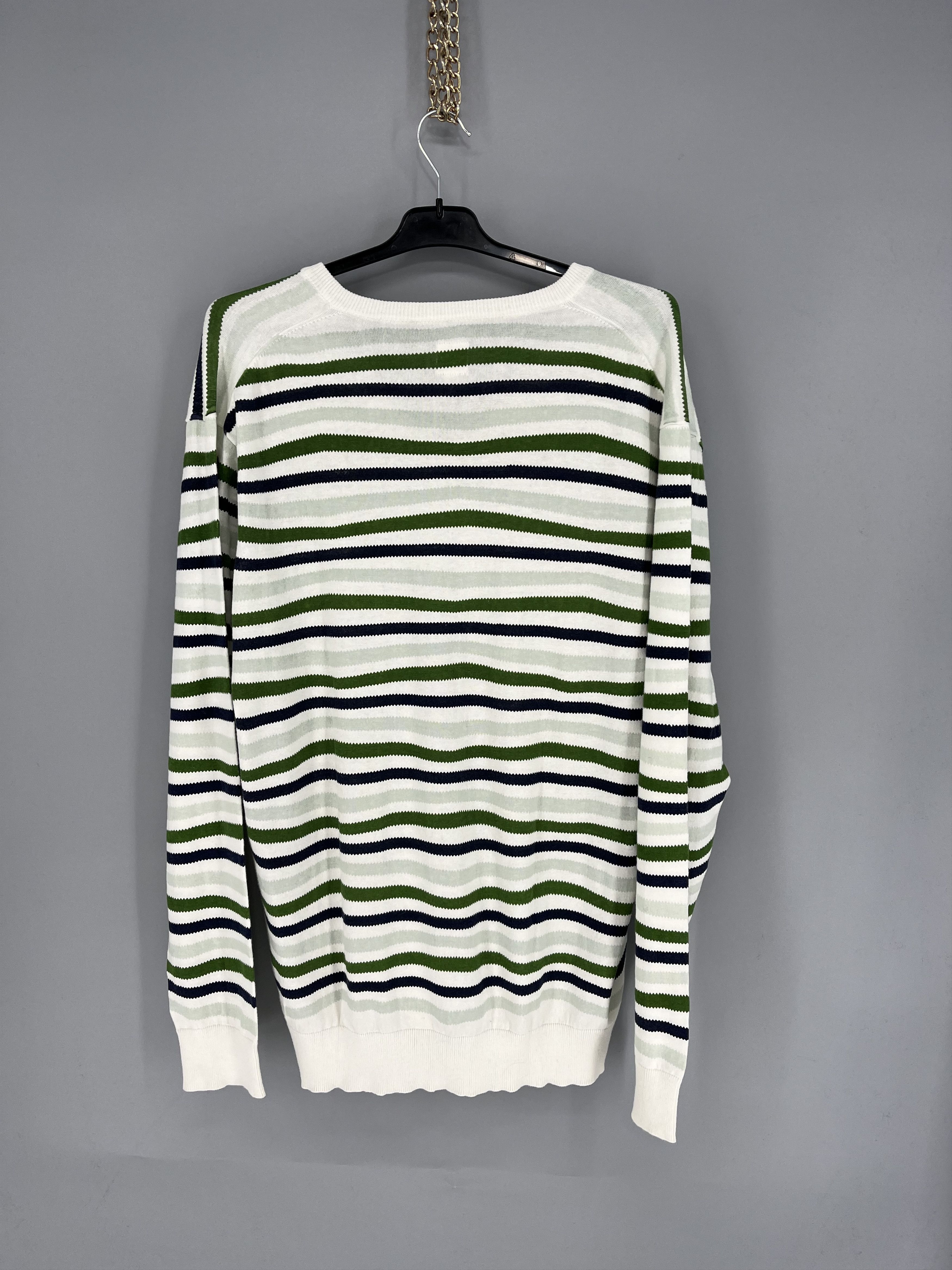 Adidas × Vintage Vintage Y2K Adidas Streetwear Style Striped V-neck Sweater Size US XL / EU 56 / 4 - 10 Thumbnail