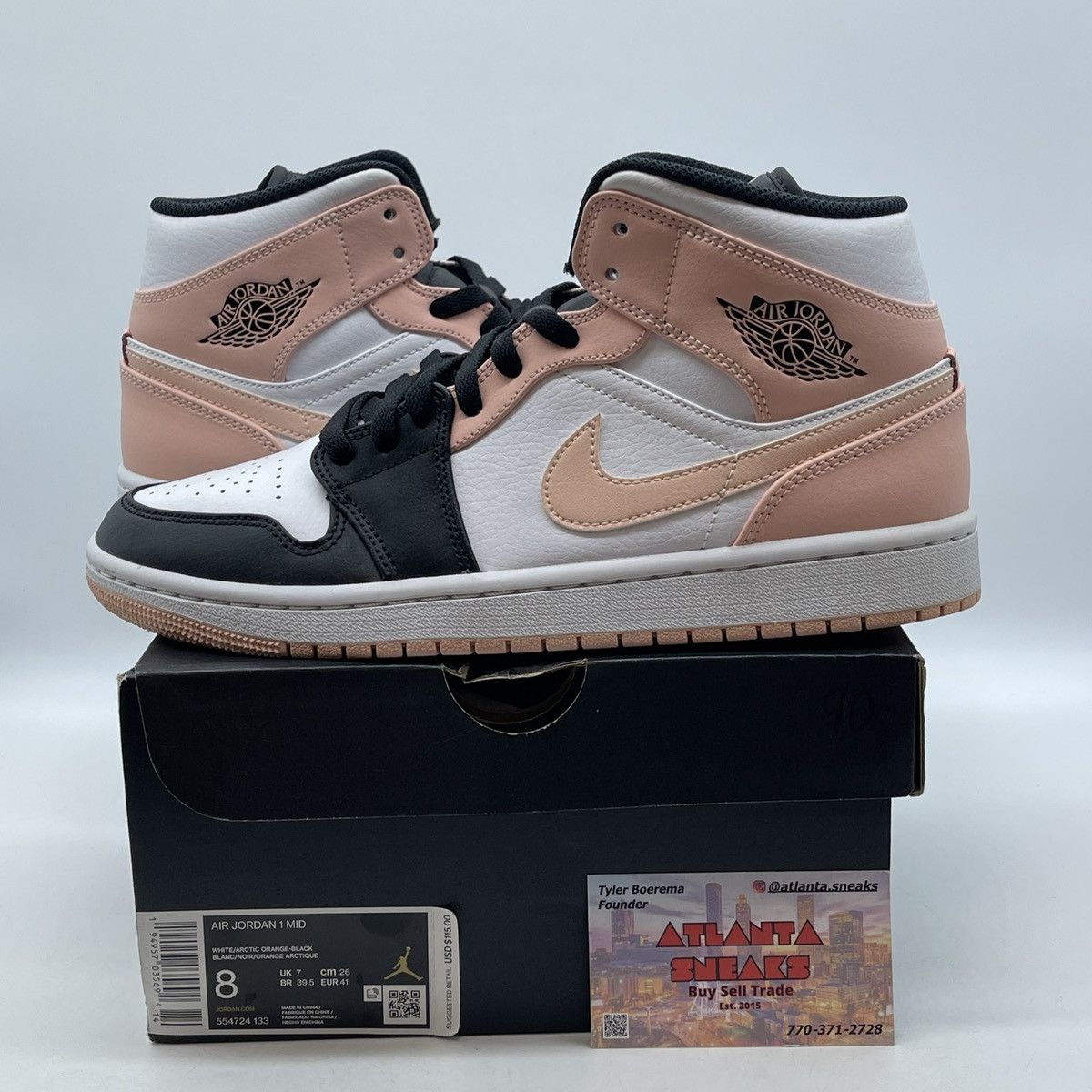 Nike Air Jordan 1 mid crimson tint Size US 8 / IT 38 - 1 Thumbnail