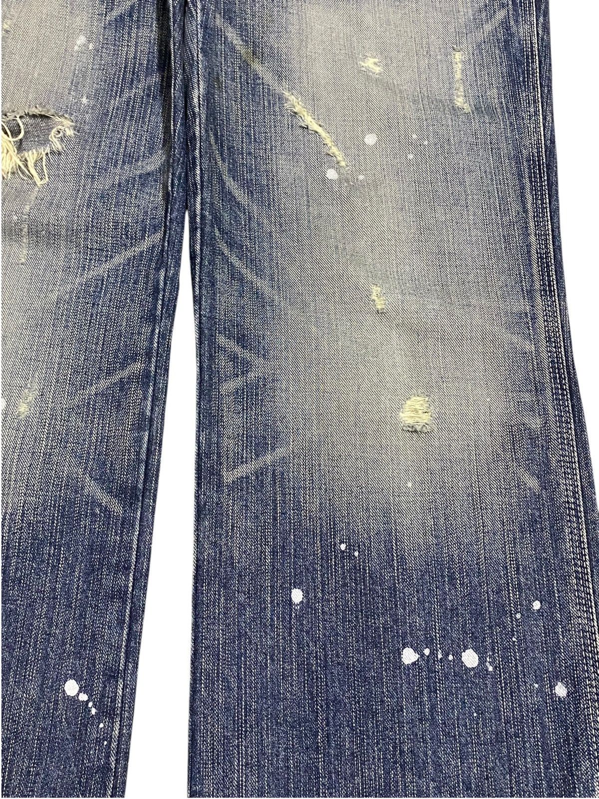 Edwin Vintage Japanese Brands Splatter Distressed Baggy Jeans Size US 35 - 10 Thumbnail