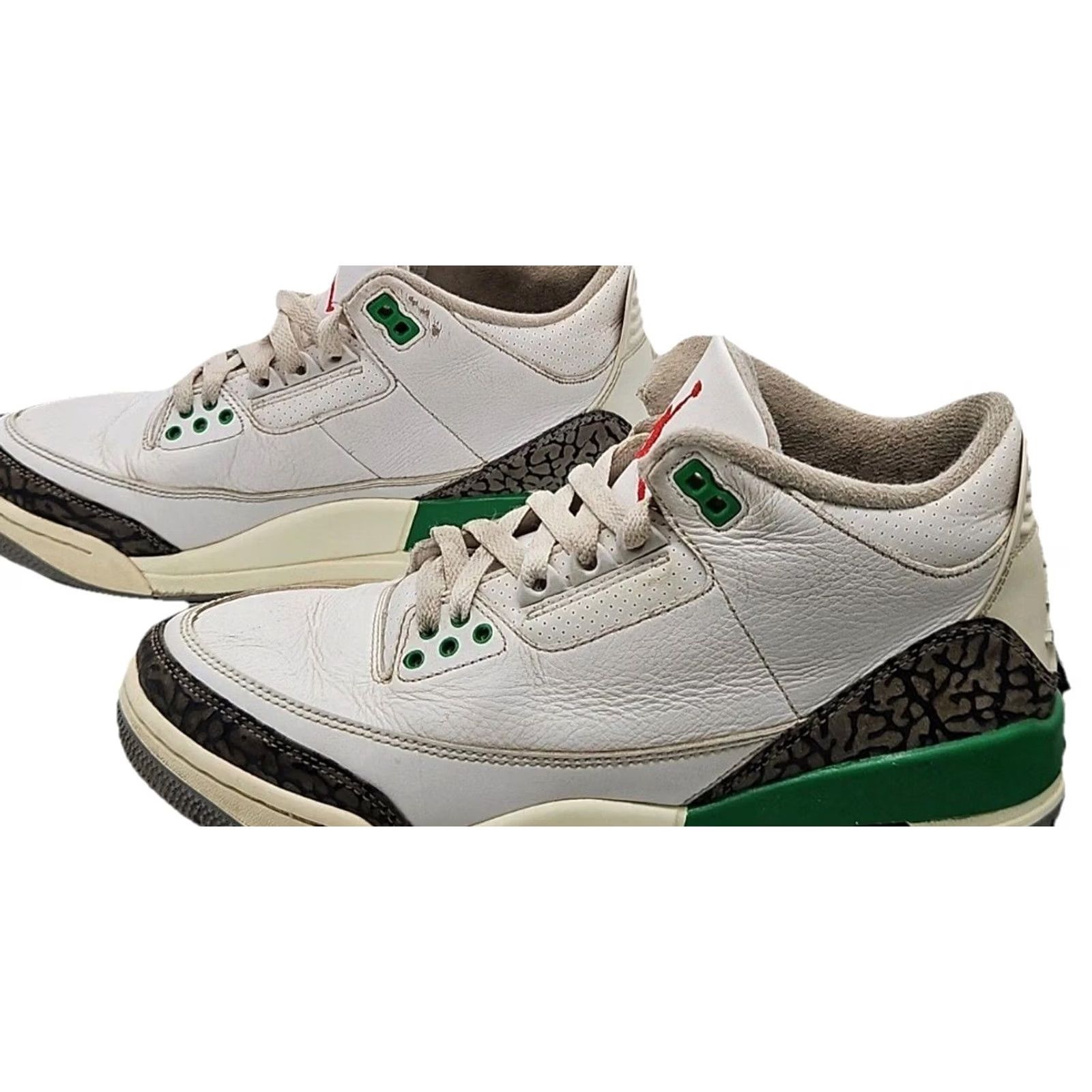 Jordan Brand Nike Air Jordan 3 Retro Lucky Green White Cement Women's Size 9 CK9246-136 Size US 9 / IT 39 - 6 Thumbnail