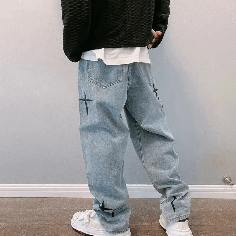 Japanese Brand × Vintage #12 Street Hip Hop Washed and Aged Loose Casual Jeans Y2K Size US 32 / EU 48 - 4 Thumbnail