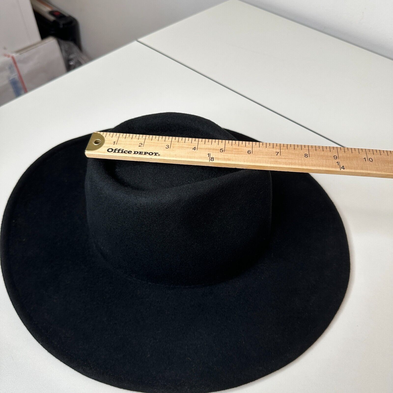 Other NWOT Black Teardrop Round Wide Brim Wool Fedora Unisex Size ONE SIZE - 11 Thumbnail