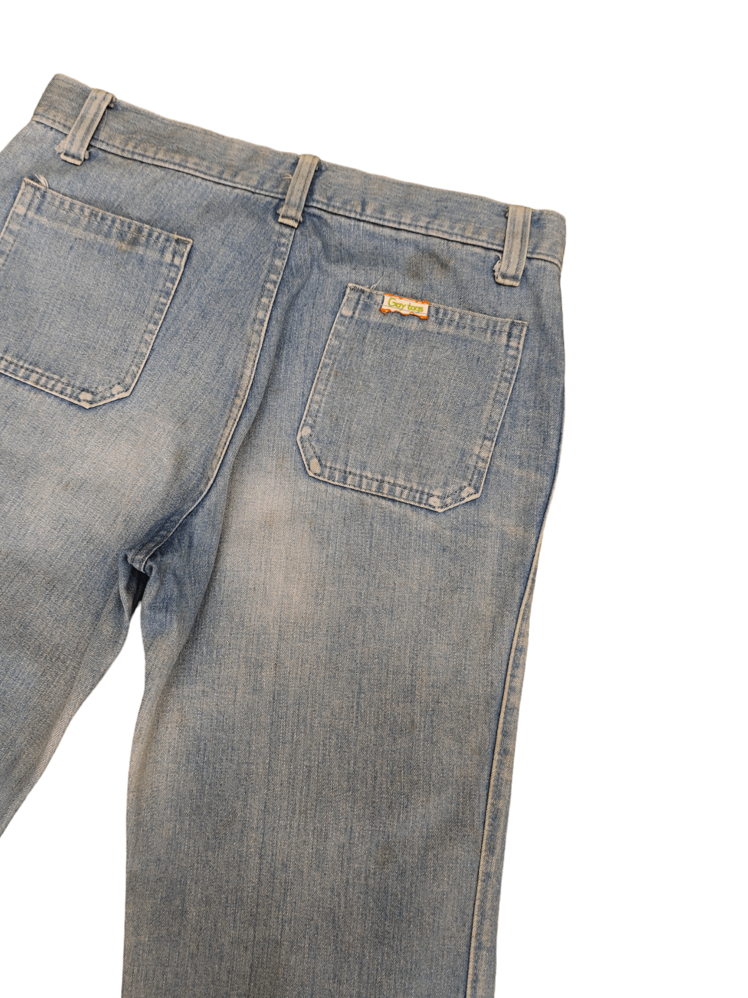 If Six Was Nine Flare Jeans Dirty Dusty Bell Bottom Boot Cut Y2k Goa Size US 27 - 15 Thumbnail