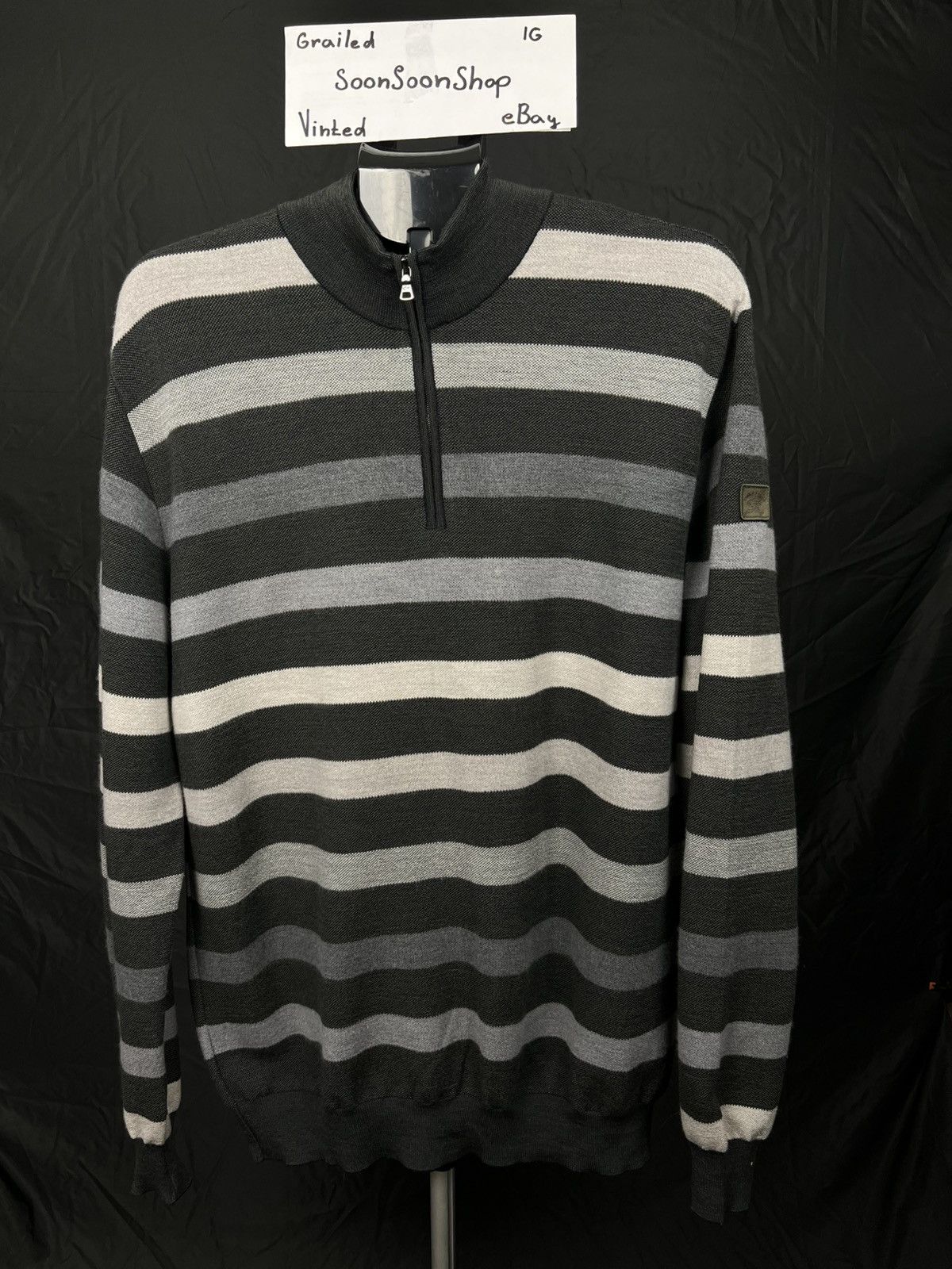 Paul & Shark Paul & Shark quater zip old money style stripped sweater 1/4 Size US XL / EU 56 / 4 - 4 Thumbnail