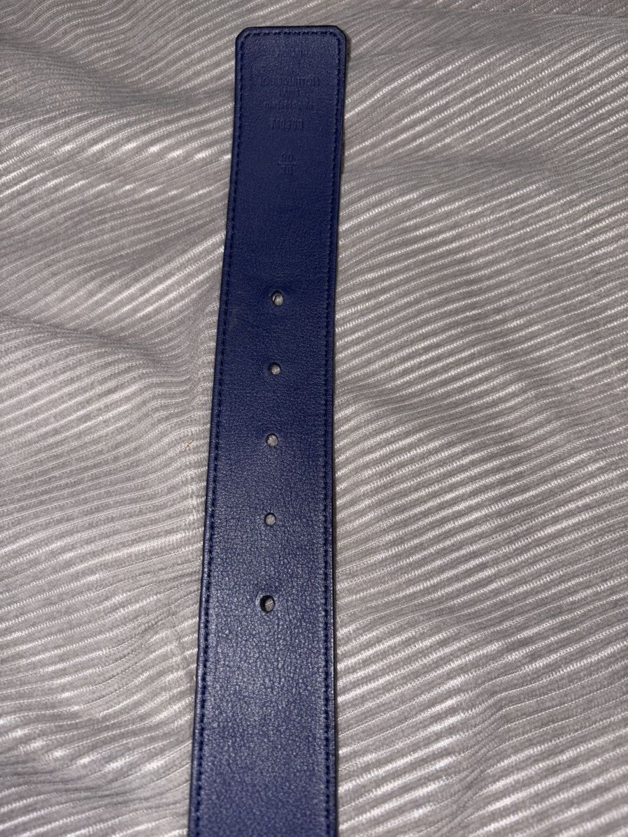 Louis Vuitton × Virgil Abloh SS21 Louis Vuitton LV Reversible Belt Cloud SkyWater color Size 32 - 5 Thumbnail