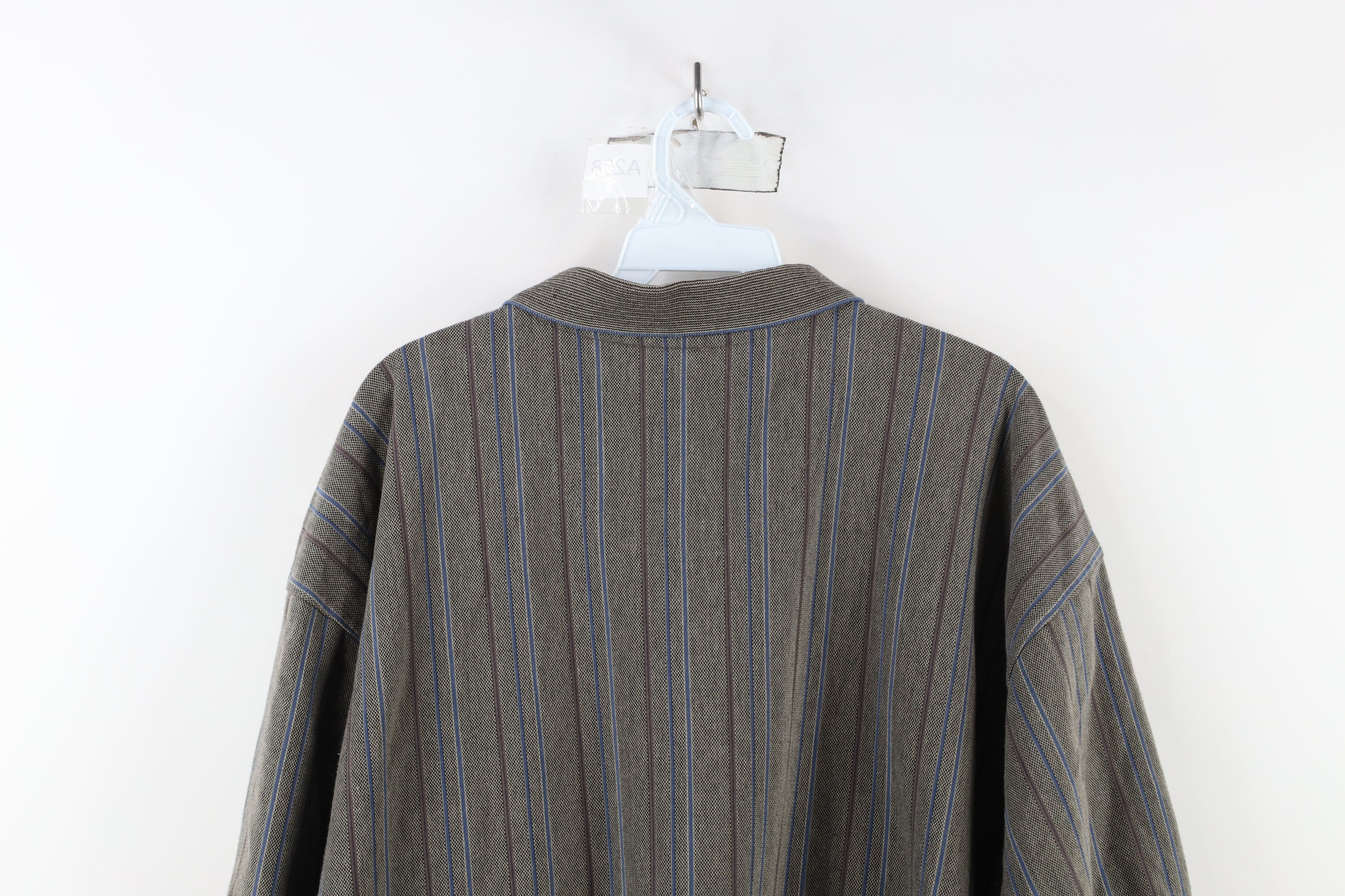 Vintage Vintage 90s Streetwear Striped Collared Pullover Polo Shirt Size US XXL / EU 58 / 5 - 12 Thumbnail