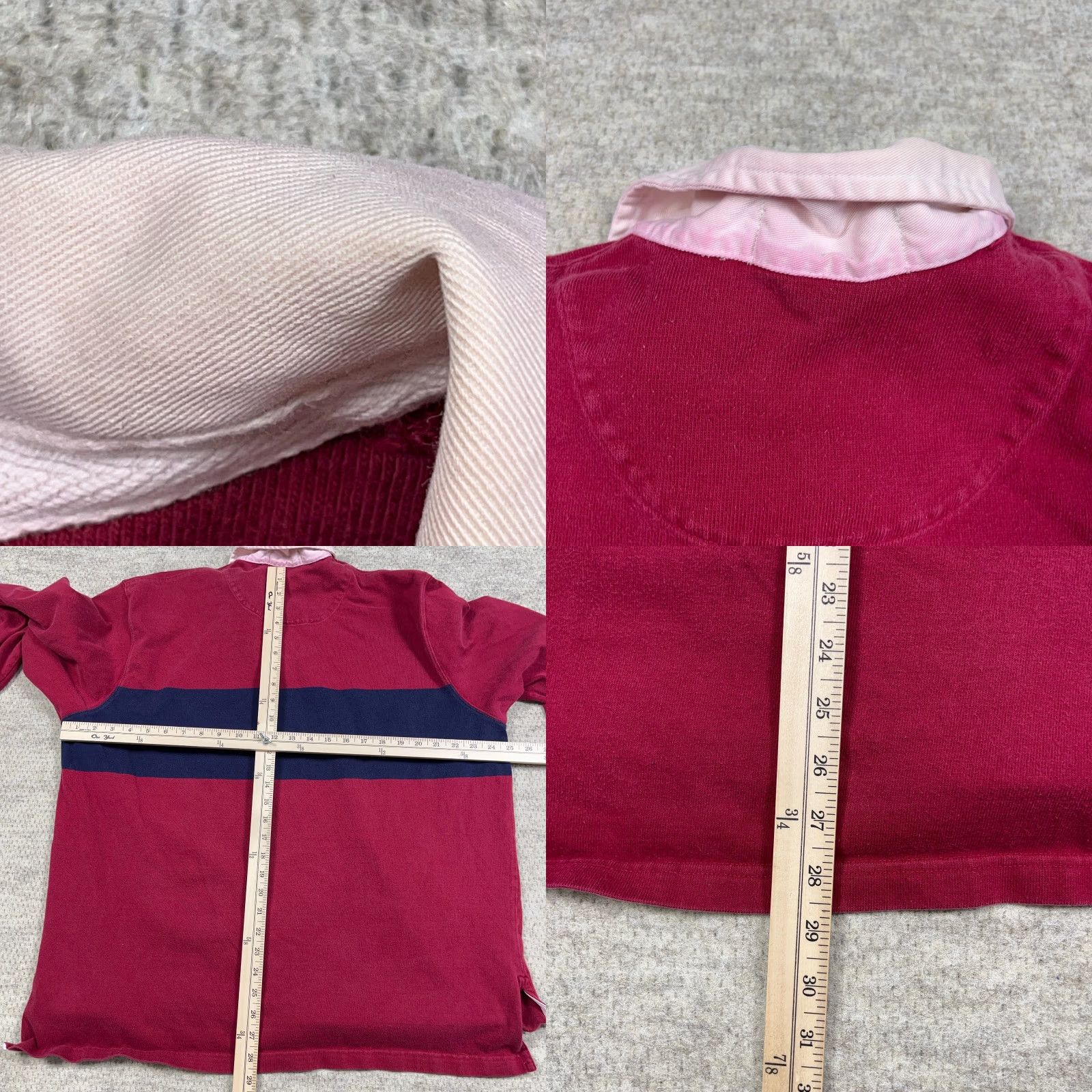 Polo Ralph Lauren VINTAGE Polo Ralph Lauren Rugby Shirt Men XL Red Blue Pony Long Sleeve 90s Shirt Size US XL / EU 56 / 4 - 8 Thumbnail