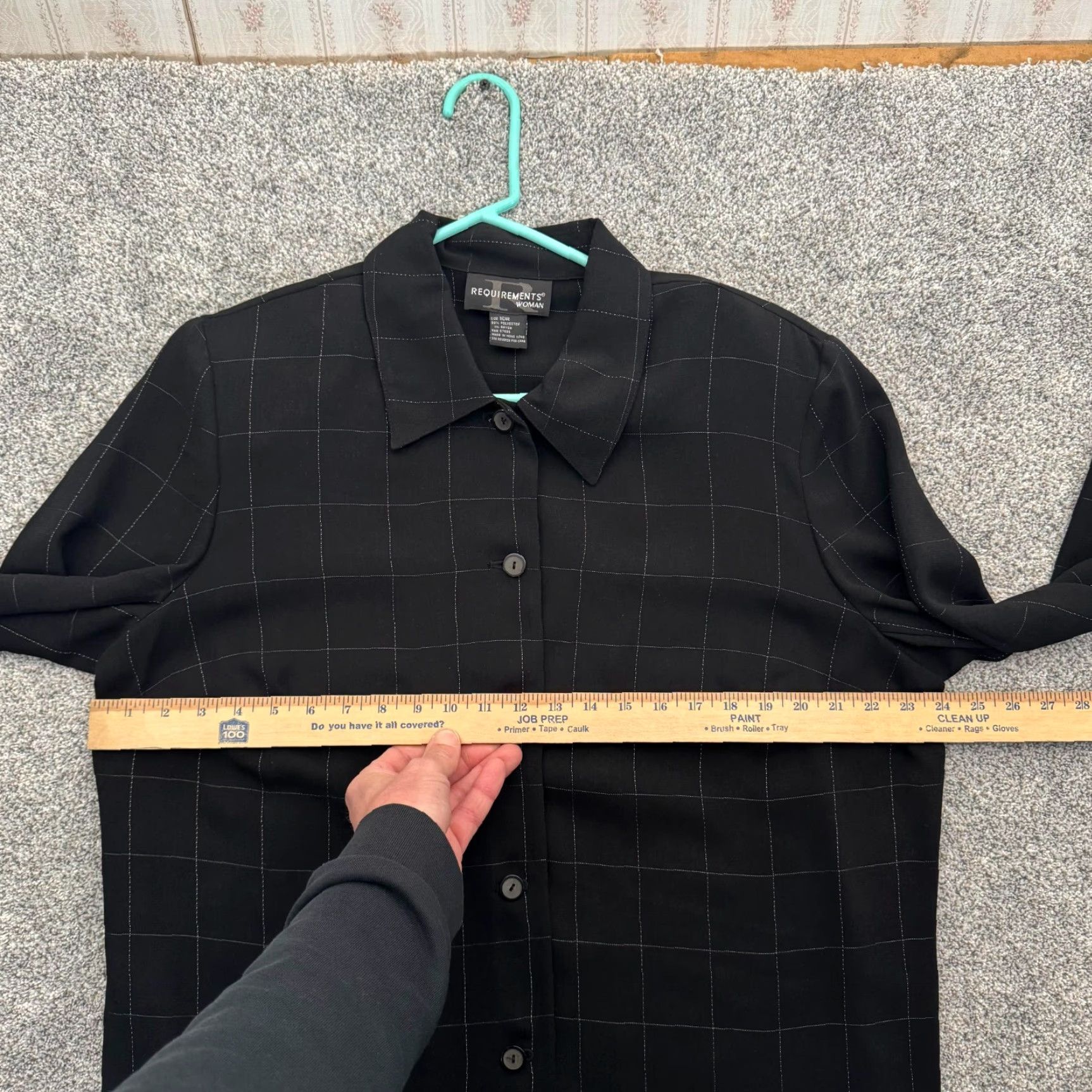 Vintage VINTAGE Requirements Top Women 16W Plus Size Windowpane Check Y2K Office Preppy Shirt Size XXL / US 16-18 / IT 52-54 - 3 Thumbnail