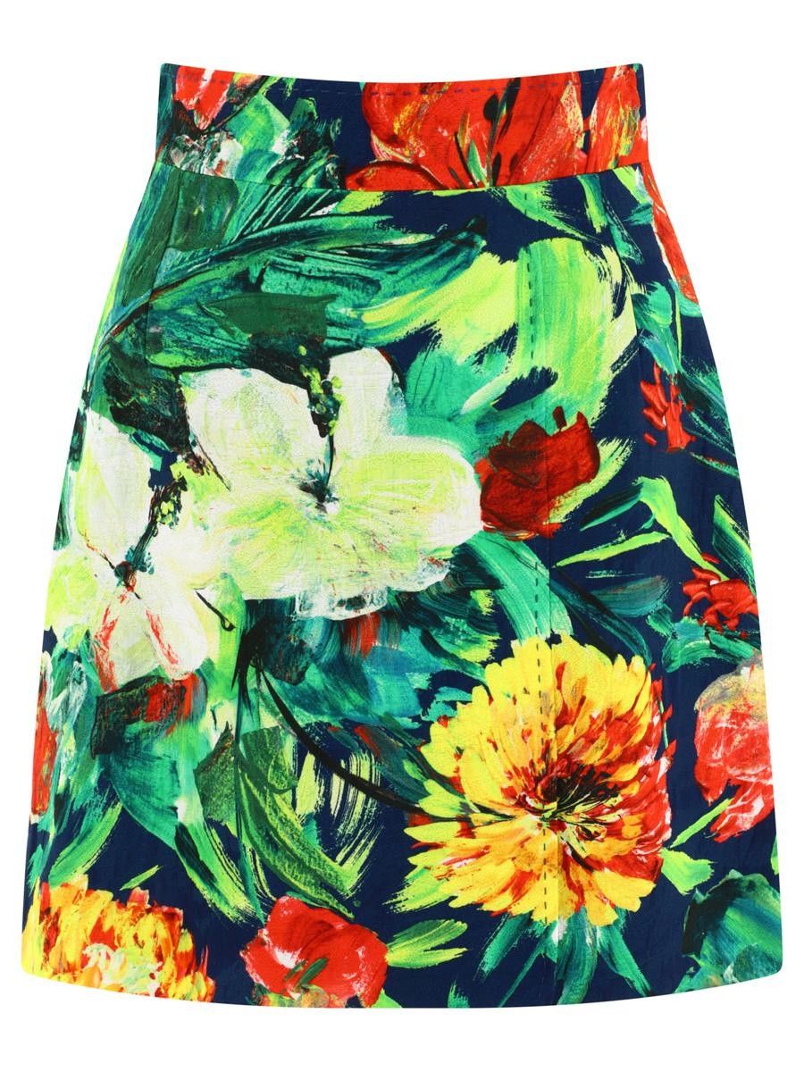 Dolce & Gabbana o1y0925 Mini Skirt in Multicolor Size 27" / US 4 / IT 40 - 1 Thumbnail
