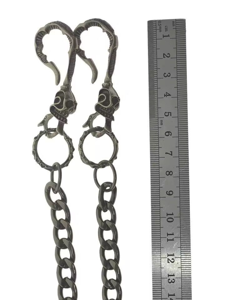 Other 10mm chain large skull blet U-hook pant chain Size ONE SIZE - 6 Thumbnail