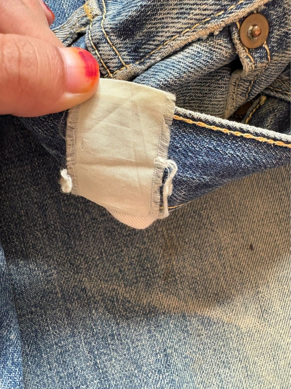Japanese Brand Vintage Japanese Brand Selvedge Mud Wash Distress Baggy Jean Size US 32 / EU 48 - 10 Thumbnail