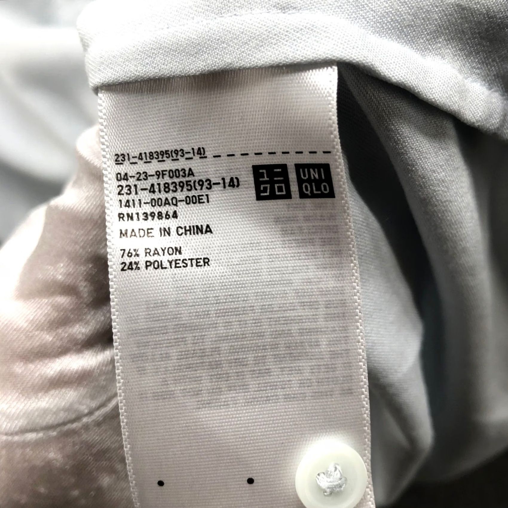 Uniqlo Uniqlo Blouse Womens M Light Blue 3/4 Sleeve Rayon Blend Stand Collar Shirt Blouse Pattern Solid Casual Workwear Mens Womens Size M / US 6-8 / IT 42-44 - 6 Thumbnail