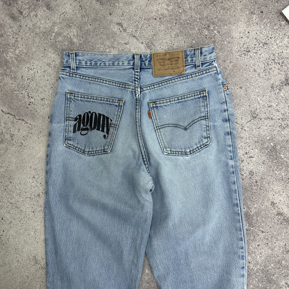 Levi's Vintage 90s Levis 501 Orange Tab Knifes Agony custom jeans Size US 30 / EU 46 - 4 Thumbnail