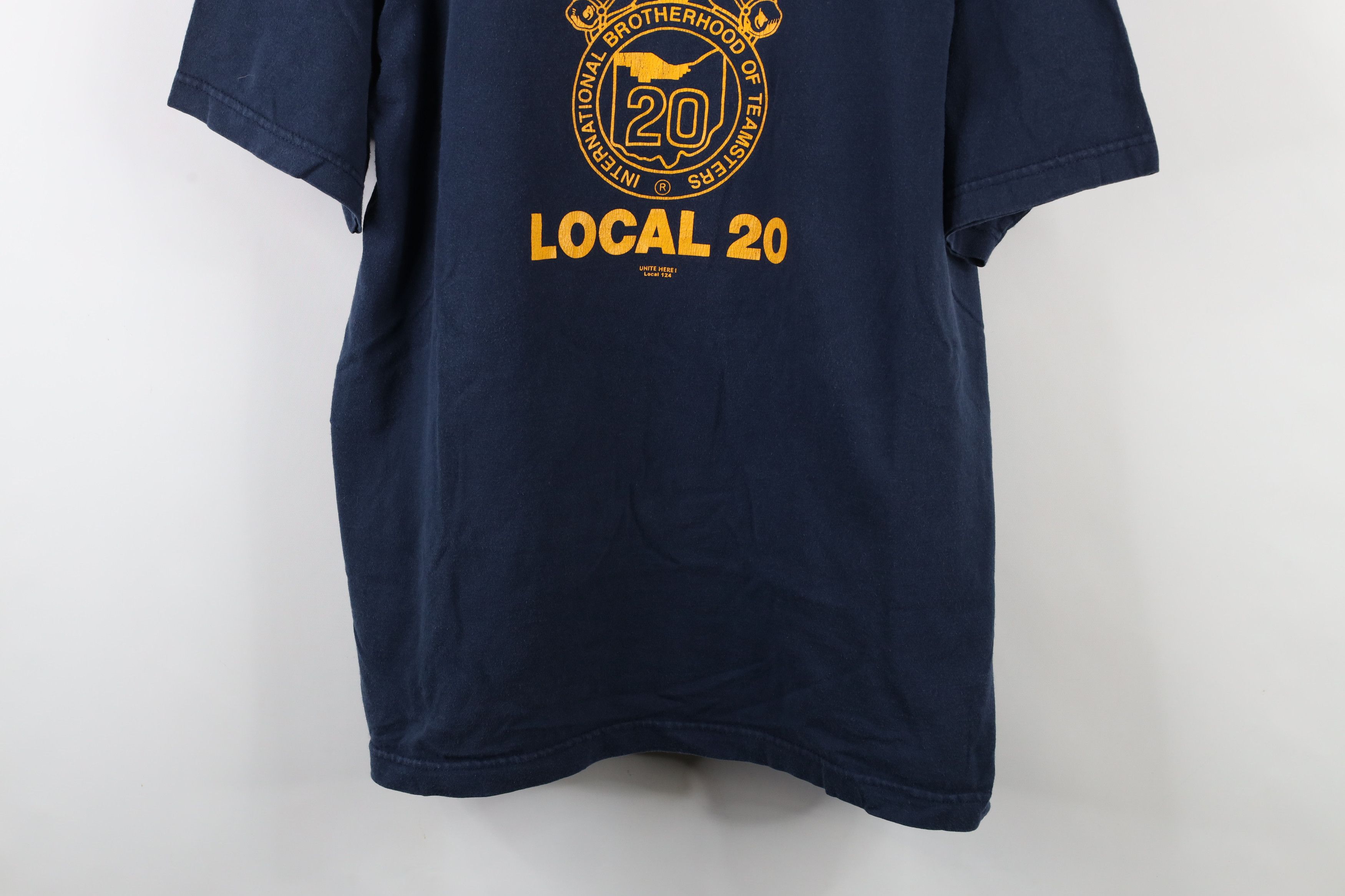 Vintage Vintage 90s Teamsters Union Local 20 Short Sleeve T-Shirt Size US L / EU 52-54 / 3 - 3 Thumbnail