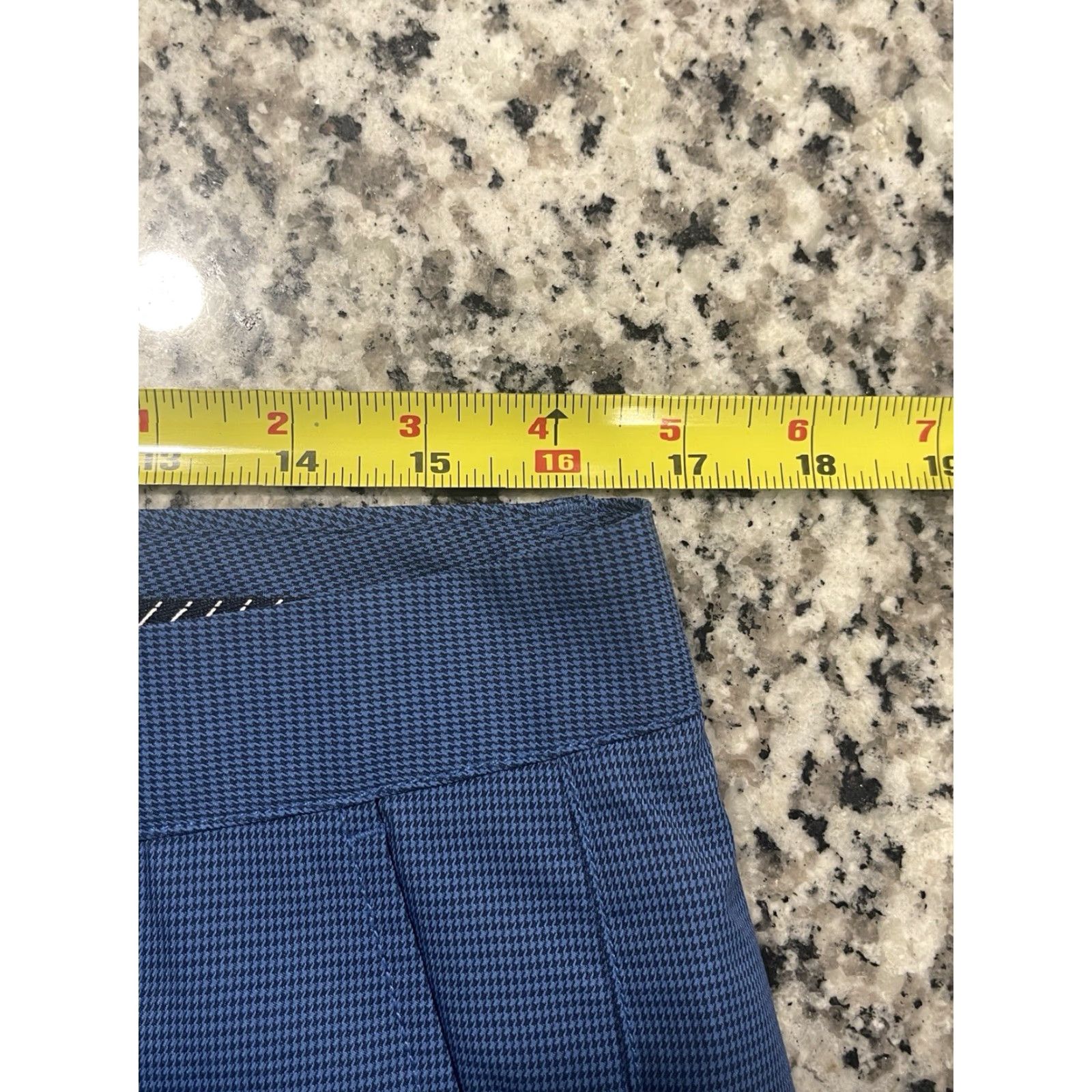 Bonobos Bonobos Golf Pants Size 33x32.5 Ankle Zip Blue Houndstooth Straight Performance Golf Size US 33 - 2 Thumbnail