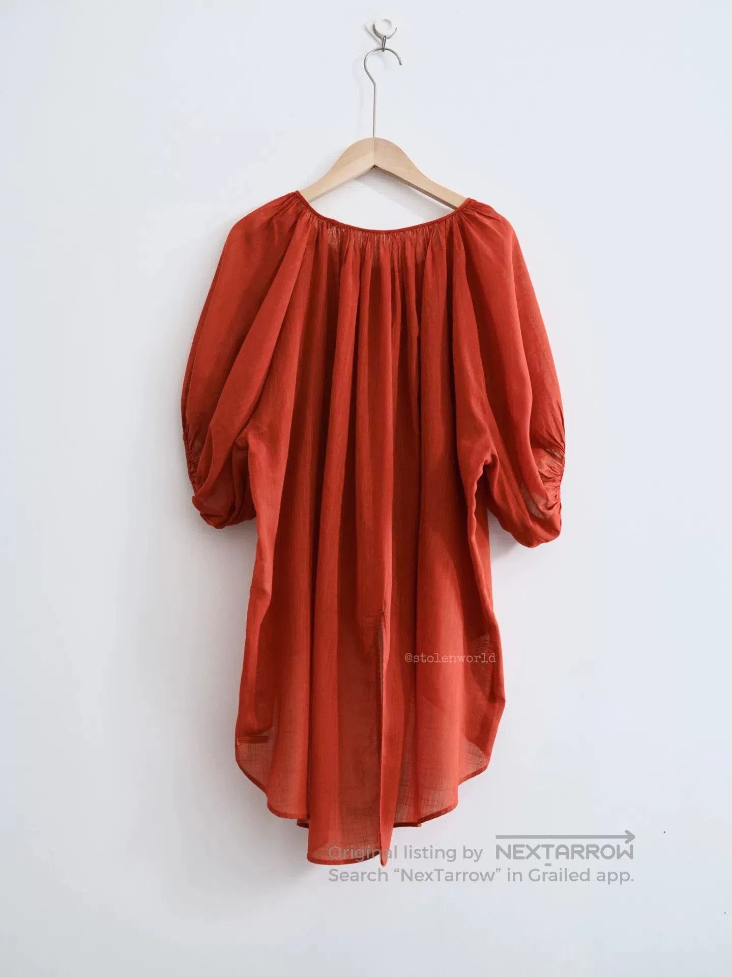 Kapital vintage rust red lantern sleeve top. Size S / US 4 / IT 40 - 6 Thumbnail