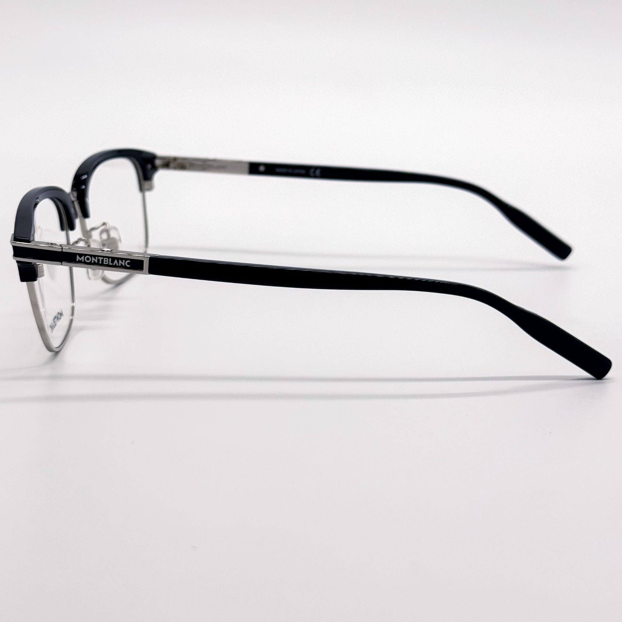 Montblanc NEW MONTBLANC EYEGLASSES MB0043O 007 BLUE SILVER MEN EYEWEAR Size ONE SIZE - 6 Thumbnail