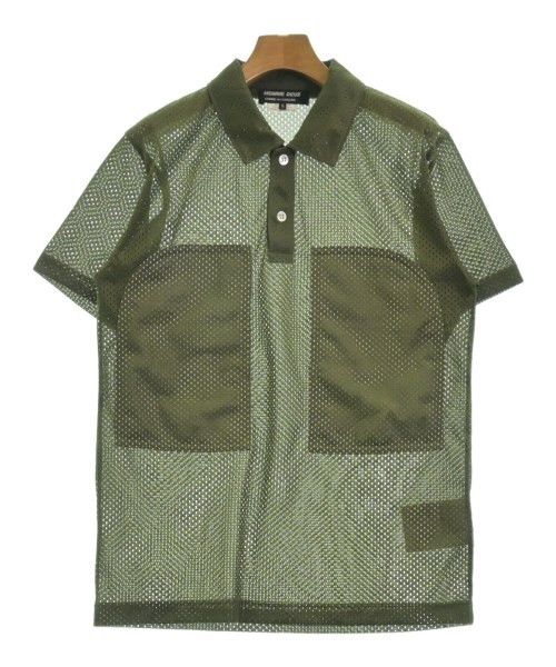 Comme des Garcons Homme Deux Shirt Short Sleeve Polyester Half Button Khaki Size US M / EU 48-50 / 2 - 1 Thumbnail