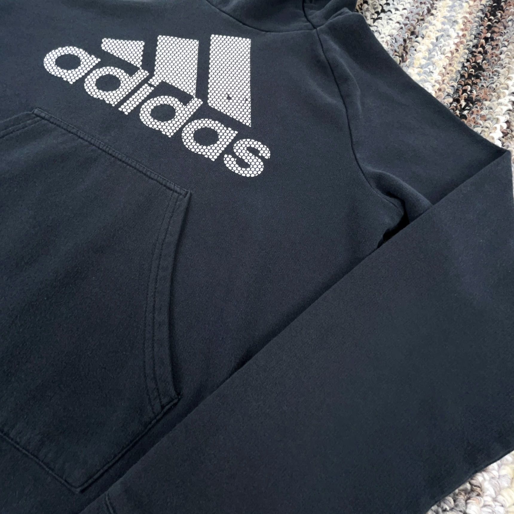 Adidas Adidas Hoodie Women Medium Black White Sweatshirt Faded Spell Out Ladies Size M / US 6-8 / IT 42-44 - 5 Thumbnail