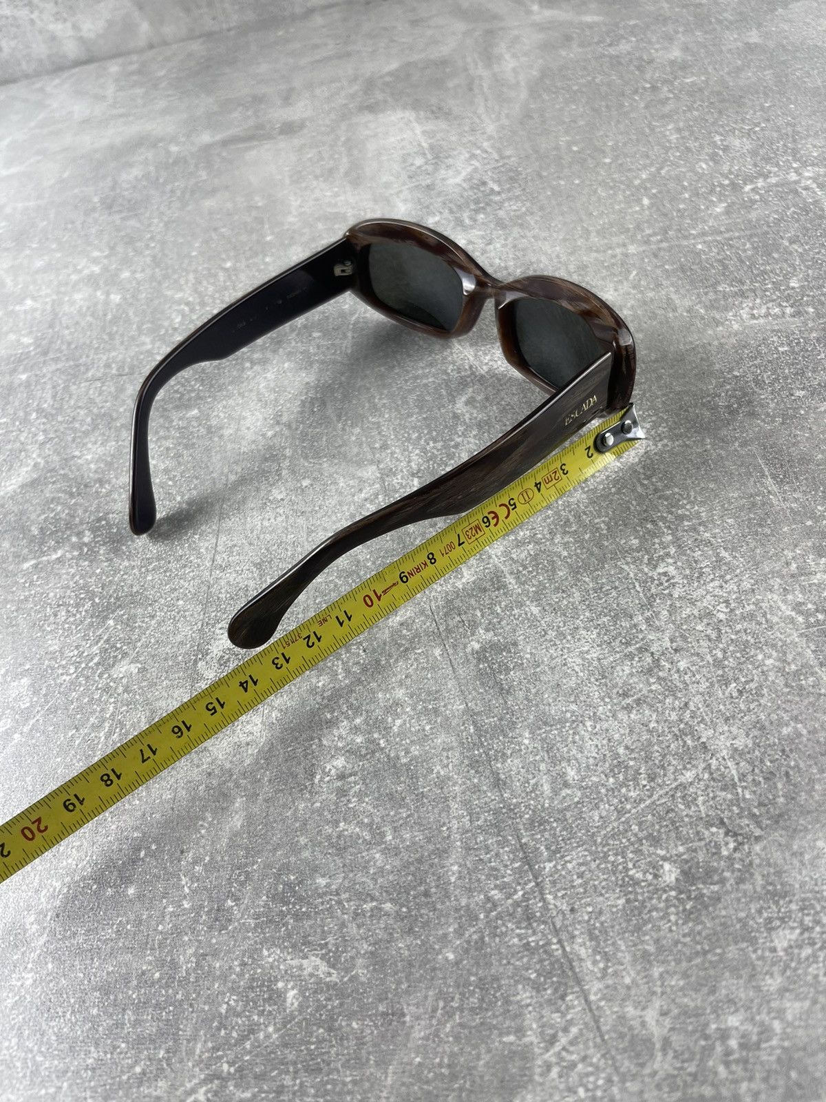 Escada Vintage 1990s Escada Oval Sunglasses Brown Handmade Size ONE SIZE - 9 Thumbnail
