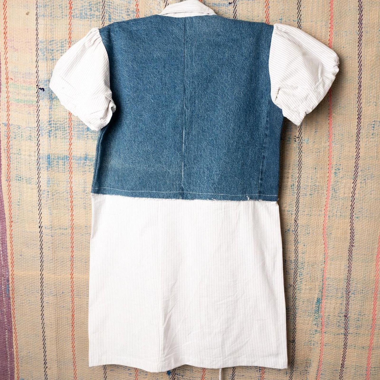 Other Custom reworked denim patchwork shirt / Hybrid Polo Top Size S / US 4 / IT 40 - 2 Thumbnail