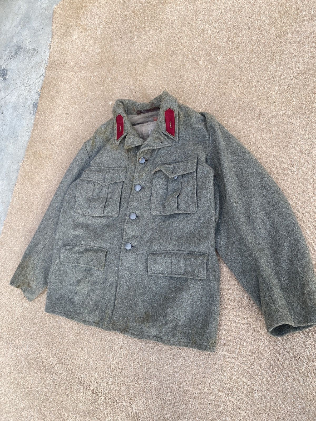 Vintage Vintage 80’s army multi pocket woll jacket Size US XL / EU 56 / 4 - 14 Thumbnail