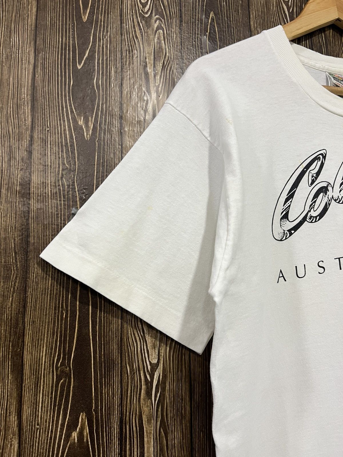 Band Tees Vintage 90s Collings Guitar Austin Texas Distressed Tshirt Size US L / EU 52-54 / 3 - 3 Thumbnail