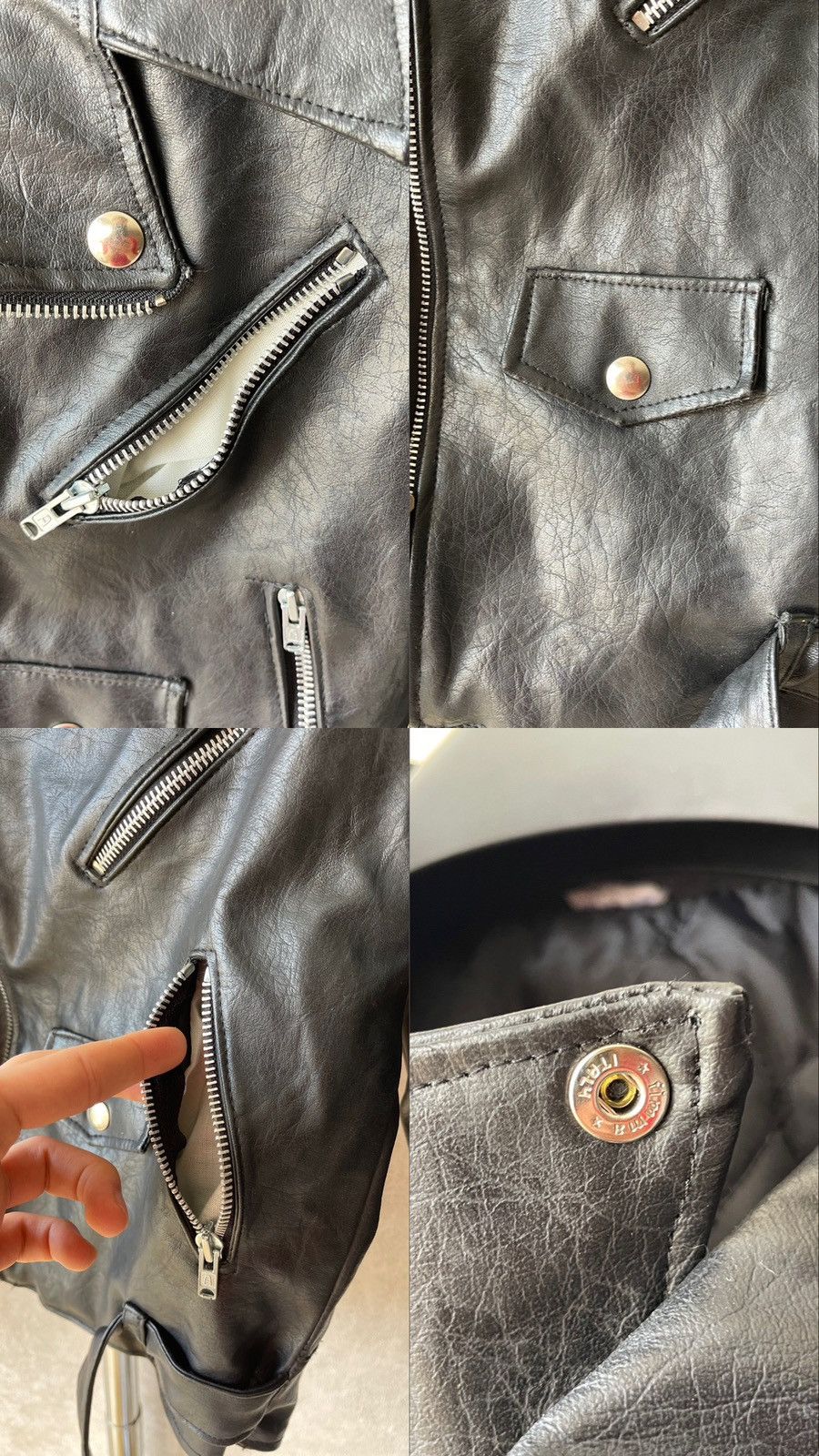 Vintage Vintage Faux Leather Perfecto Biker Jacket / Double Rider Size XS / US 0-2 / IT 36-38 - 6 Thumbnail