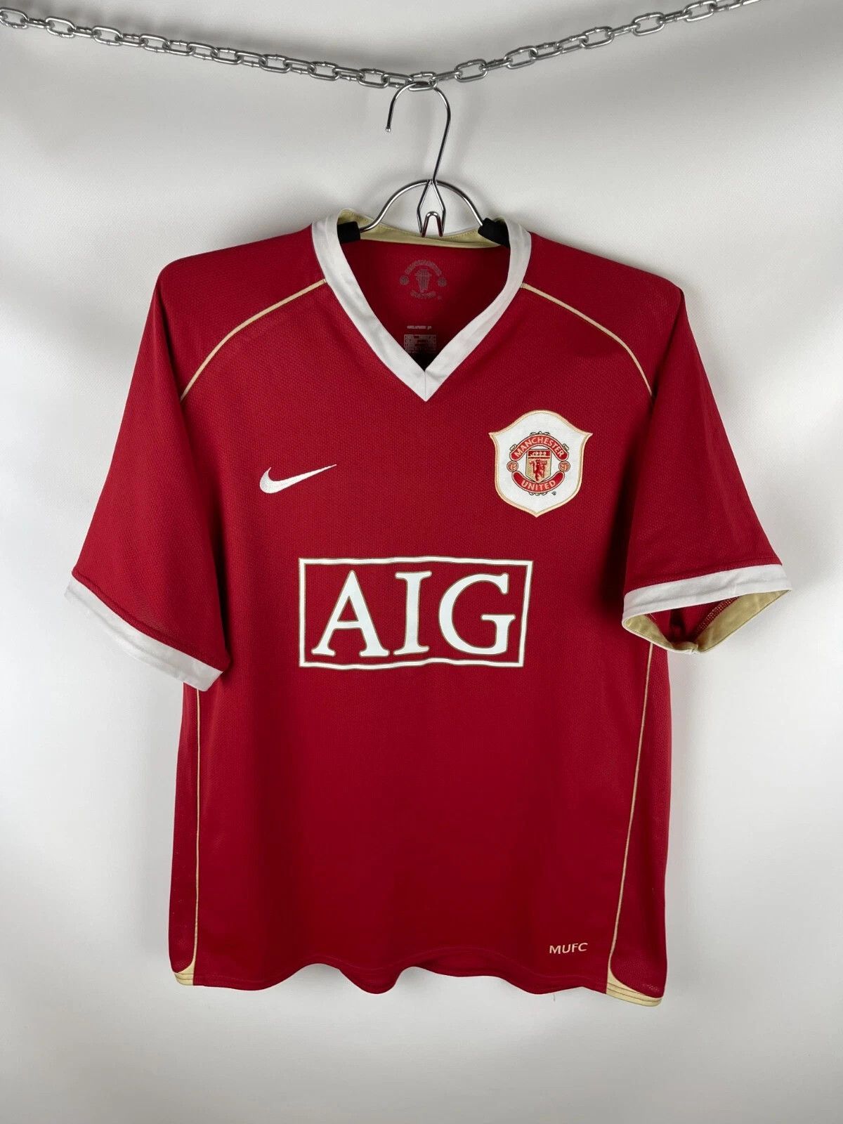 Nike Nike Manchester United 2006 2007 home soccer jersey football Size US L / EU 52-54 / 3 - 1 Thumbnail
