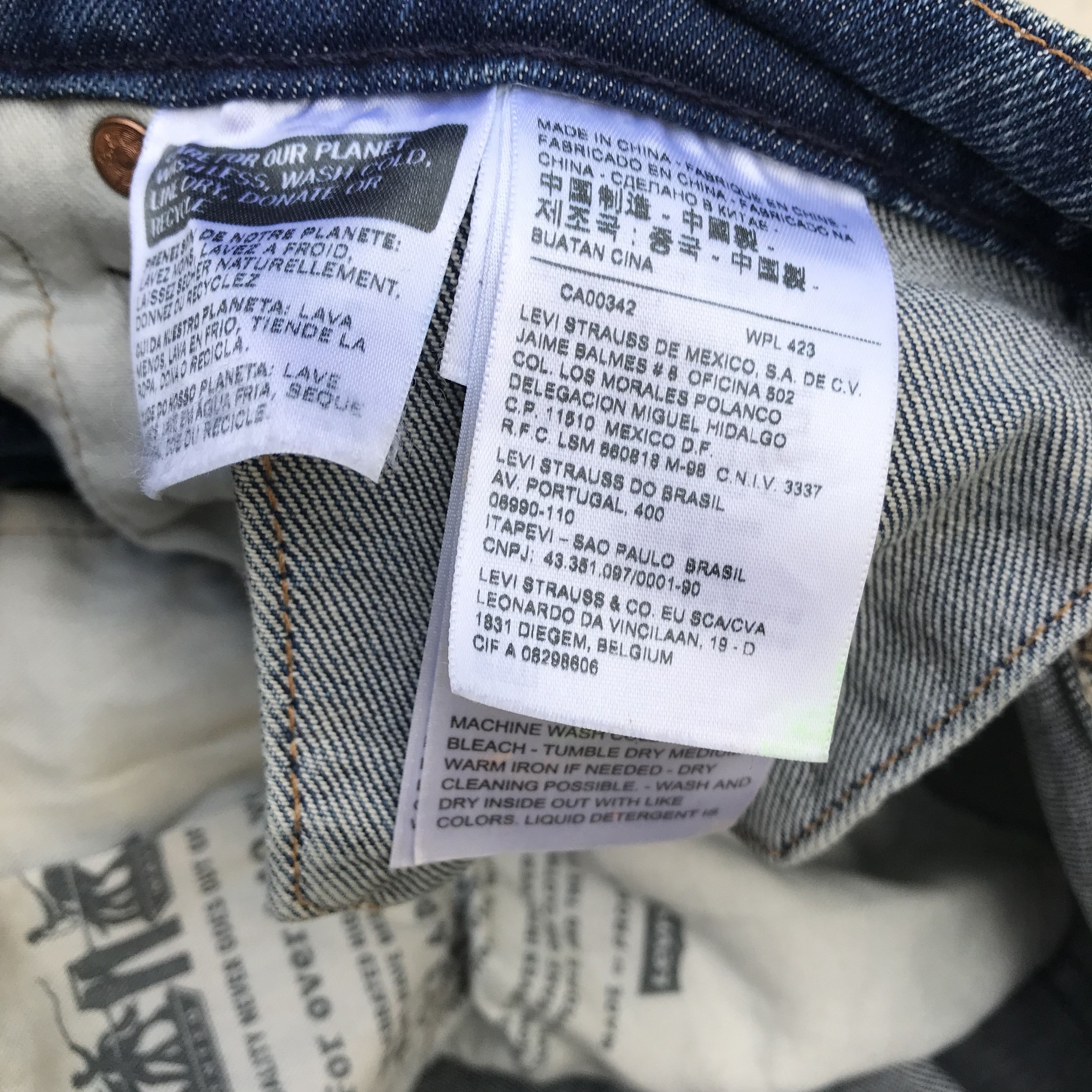 Levi's Levis 511 indigo blue denim jeans pants blue indigo Size US 31 - 8 Thumbnail